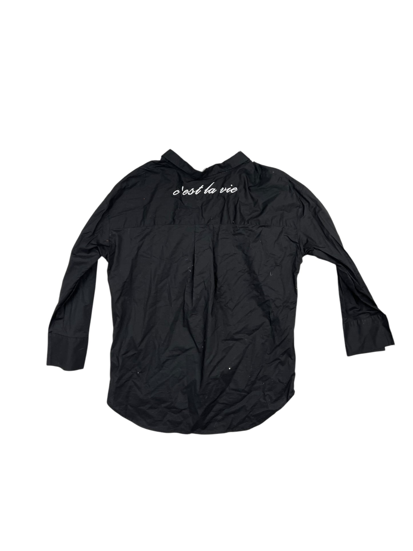 Top Long Sleeve By Clothes Mentor In Black, Size: L