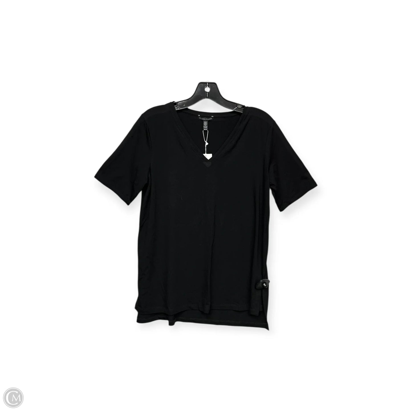 Top Short Sleeve Basic By Eileen Fisher In Black, Size: Xs