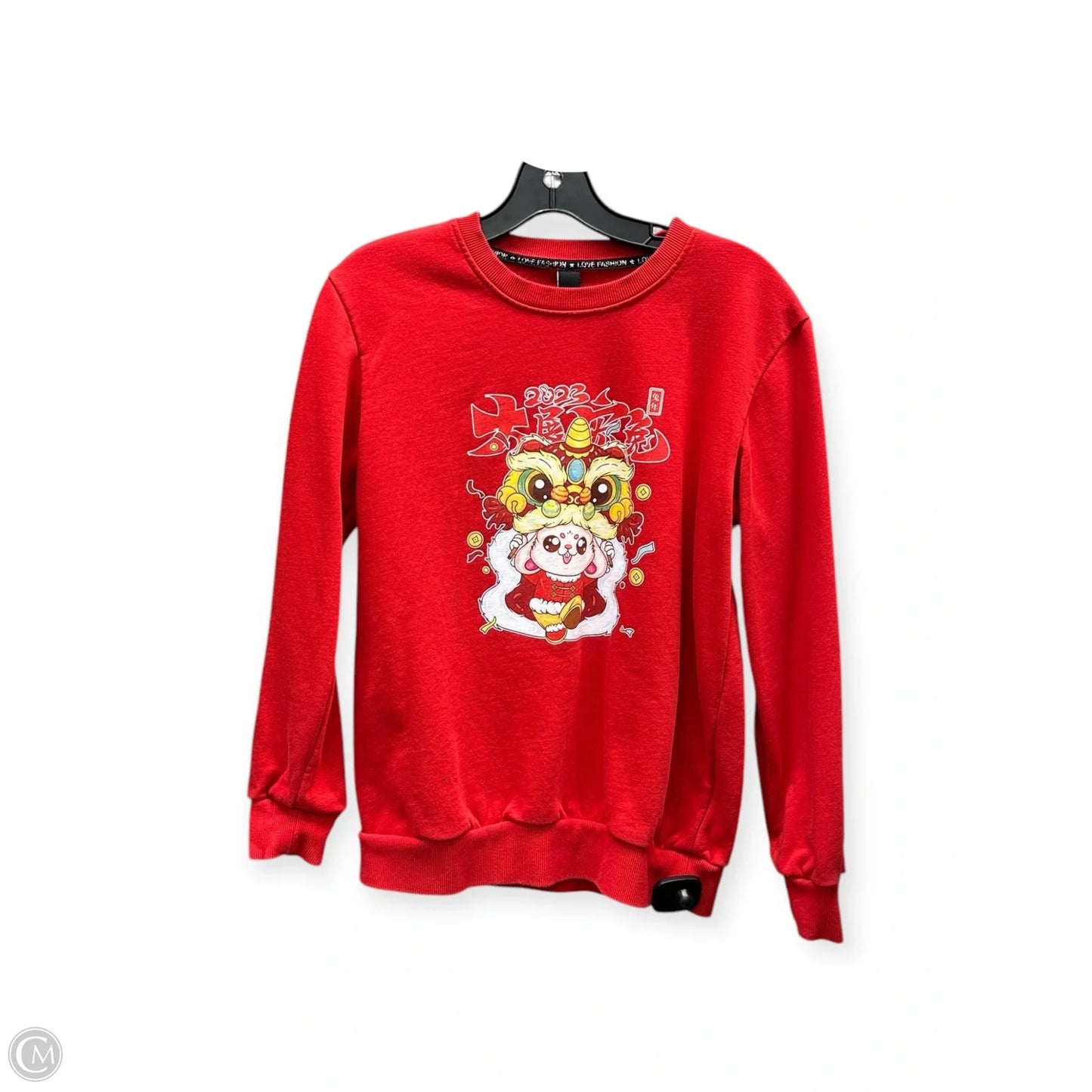 Sweatshirt Crewneck By Clothes Mentor In Red & Yellow, Size: L