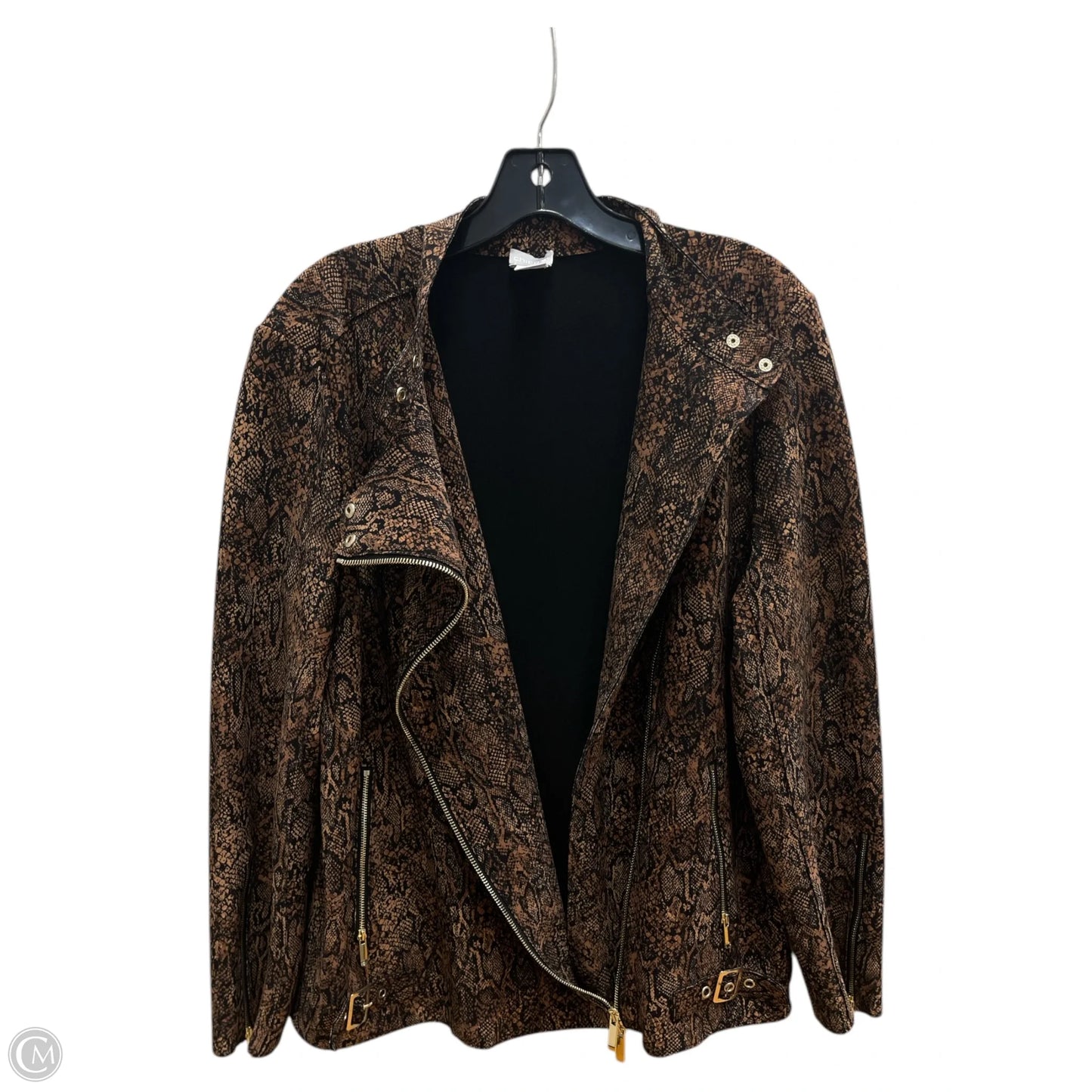 Jacket Other By Chicos In Animal Print, Size: L