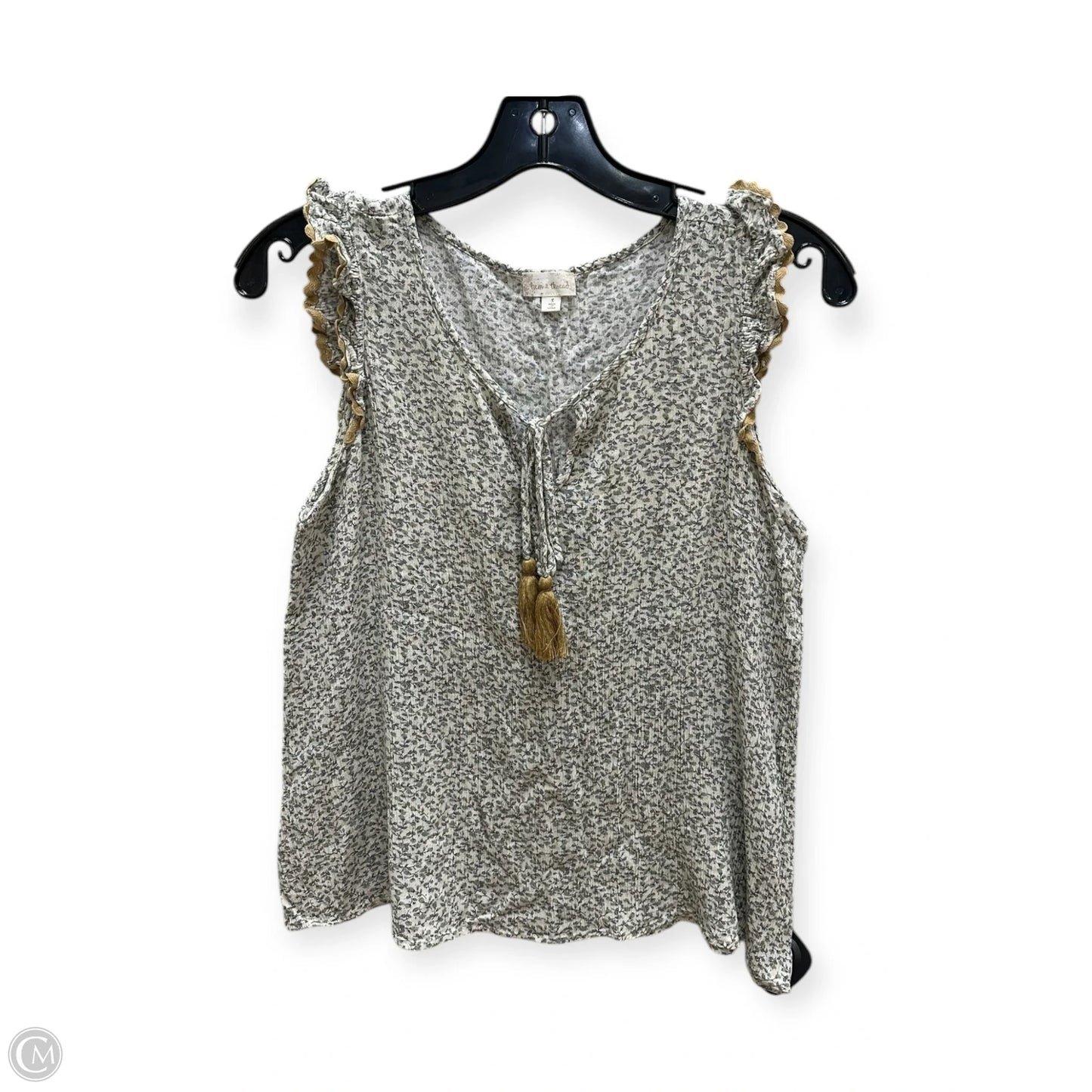 Top Sleeveless By Hem & Thread In Floral Print, Size: S