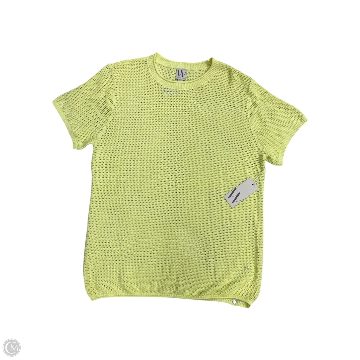 Top Short Sleeve By Clothes Mentor In Yellow, Size: Xxl