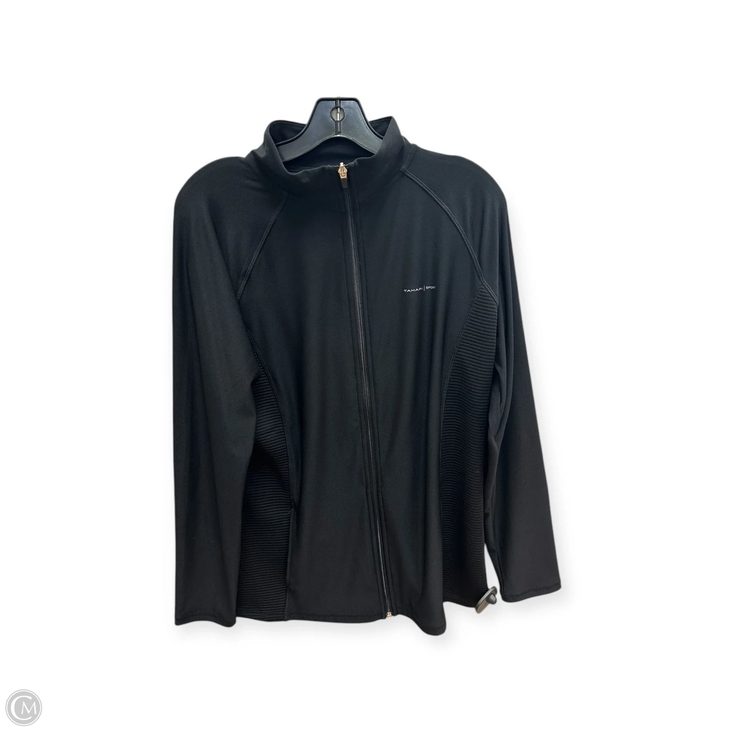 Athletic Jacket By Tahari By Arthur Levine In Black, Size: L