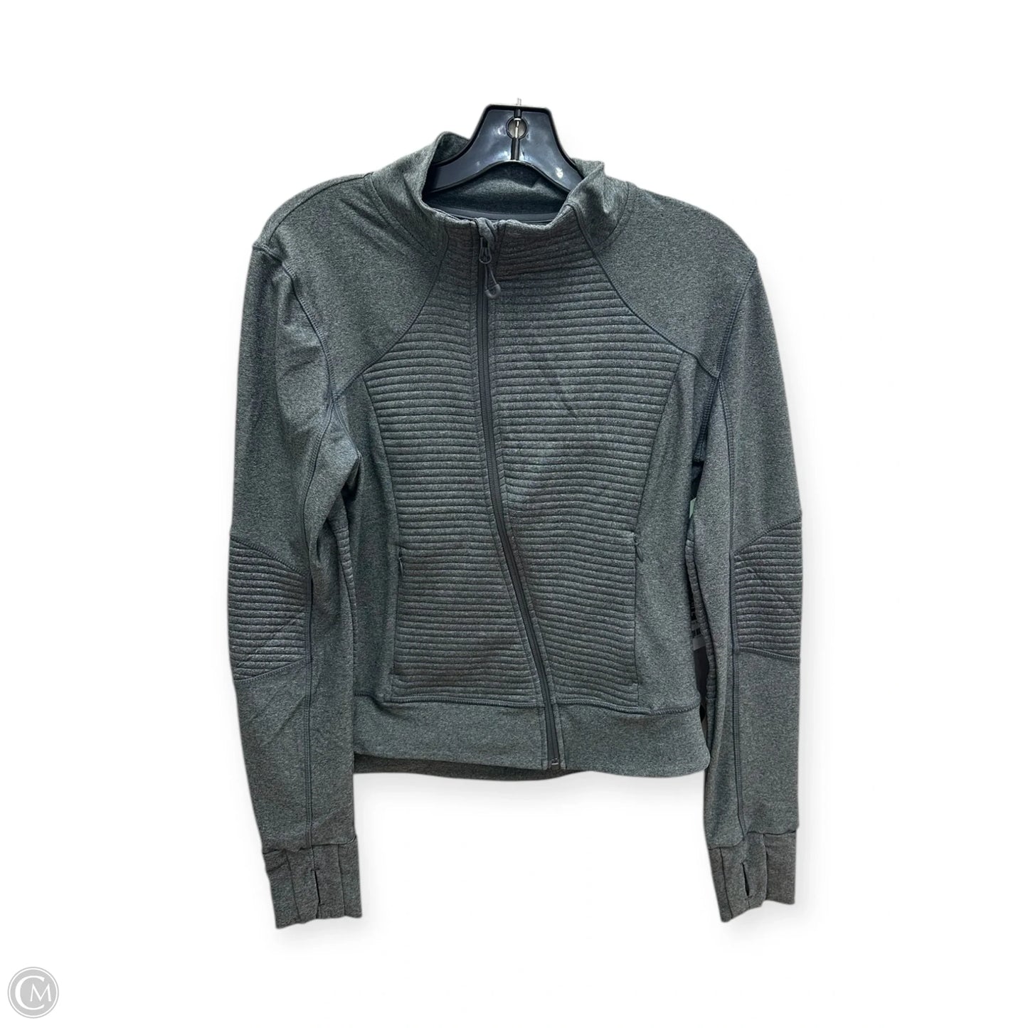 Athletic Jacket By Mondetta In Grey, Size: M