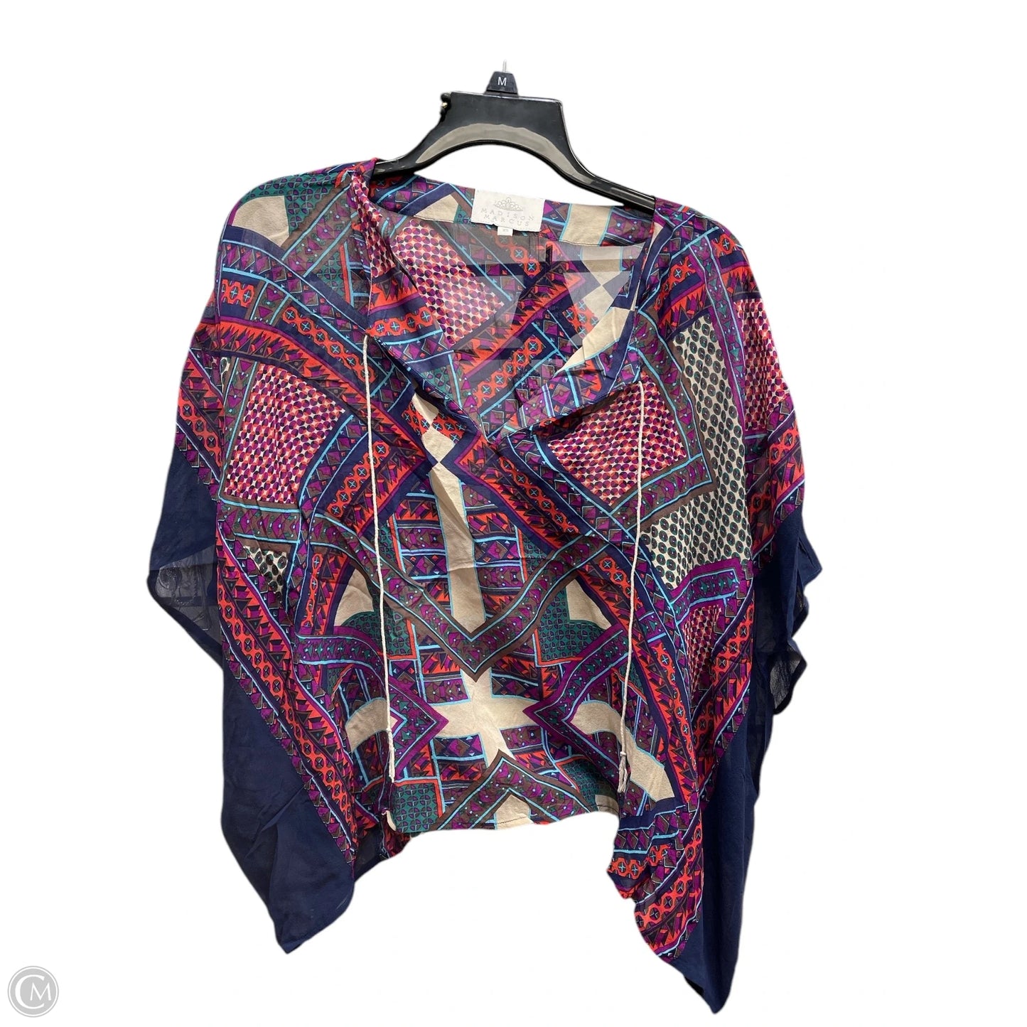 Top Short Sleeve By Madison Marcus In Blue & Purple, Size: Xs