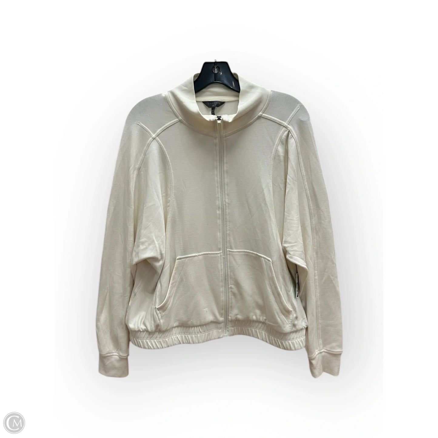 Athletic Jacket By Danskin In Cream, Size: L
