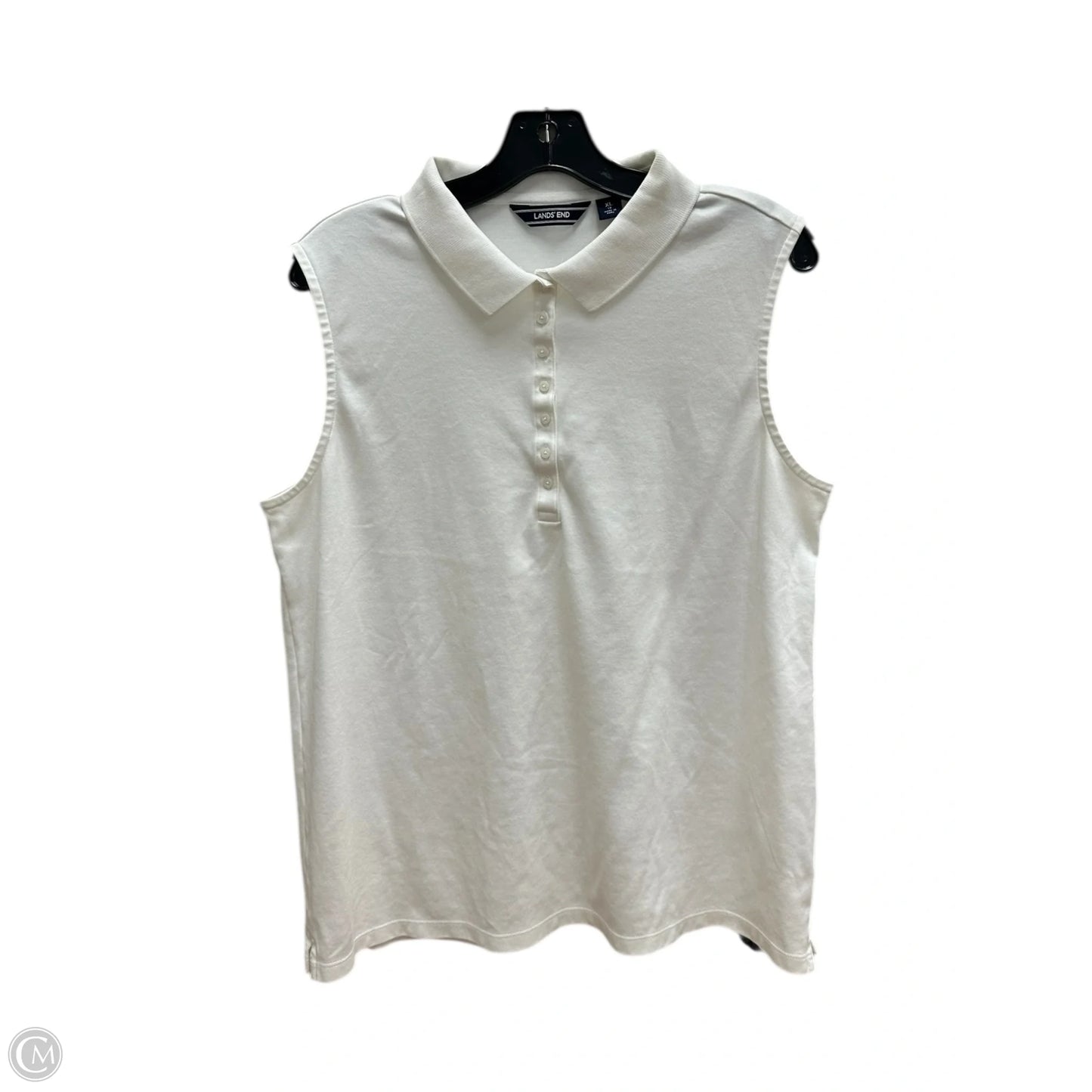 Top Sleeveless By Lands End In Ivory, Size: Xl