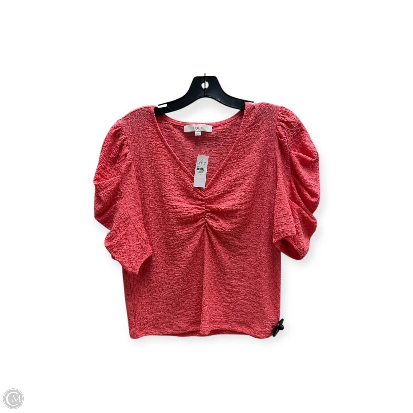 Top Short Sleeve By Loft In Coral, Size: M