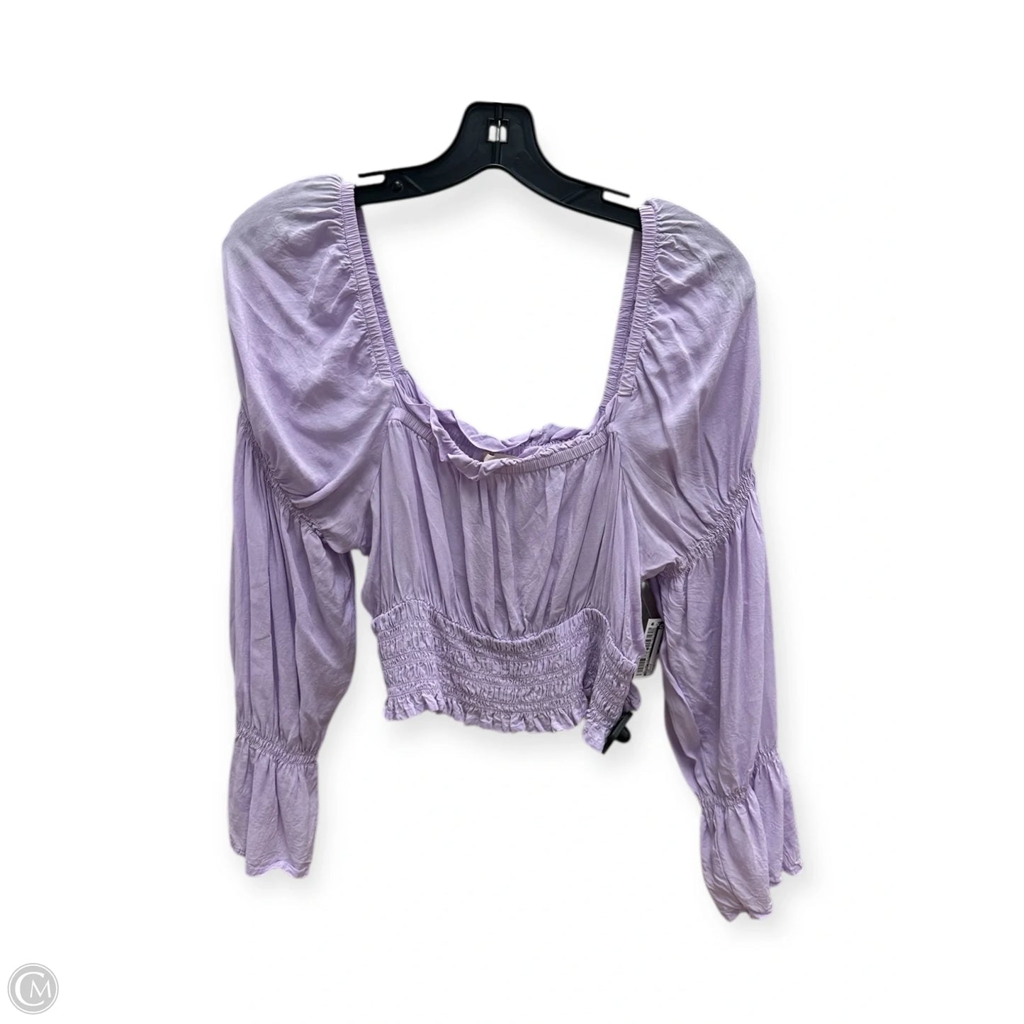 Top Long Sleeve By Open Edit In Purple, Size: S