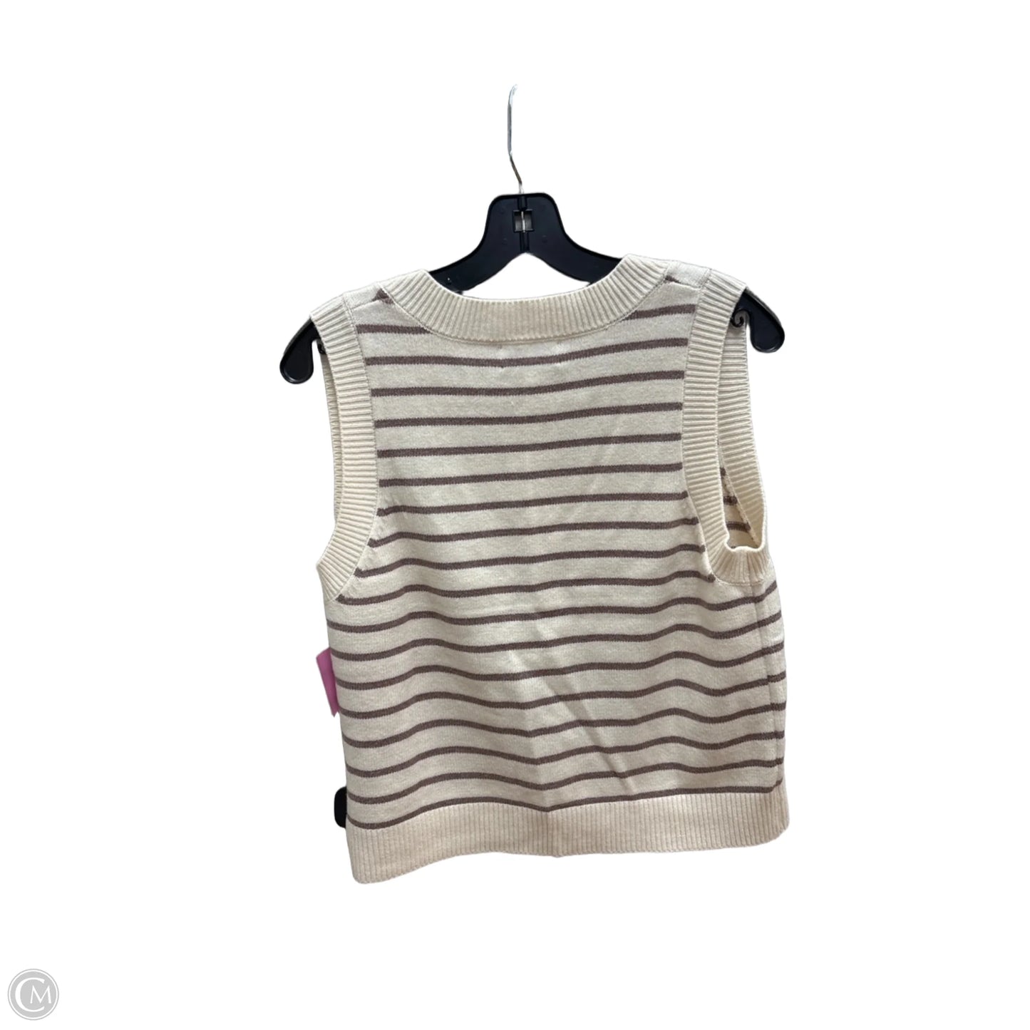 Top Sleeveless By Evereve In Striped Pattern, Size: M