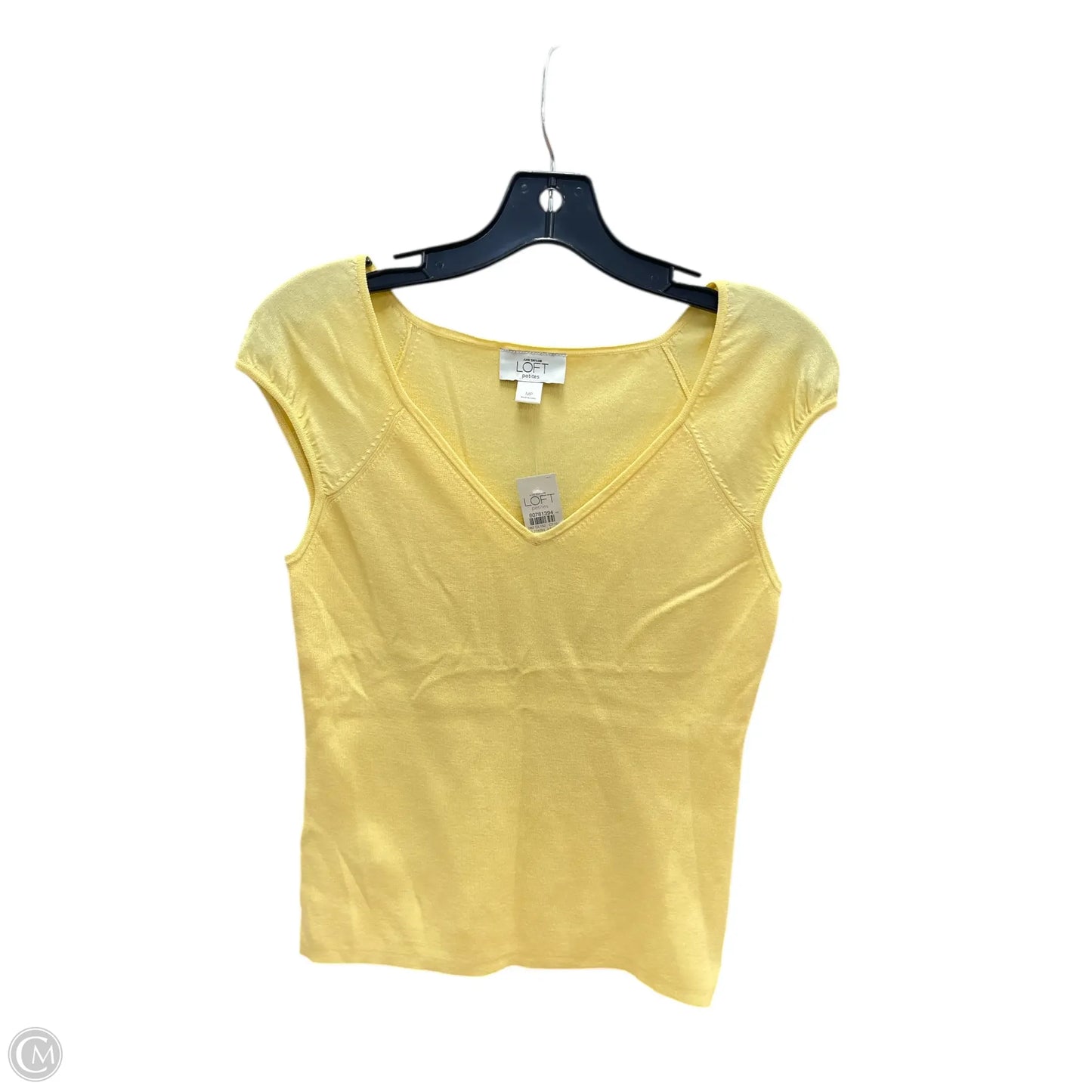 Top Short Sleeve By Loft In Yellow, Size: Mp
