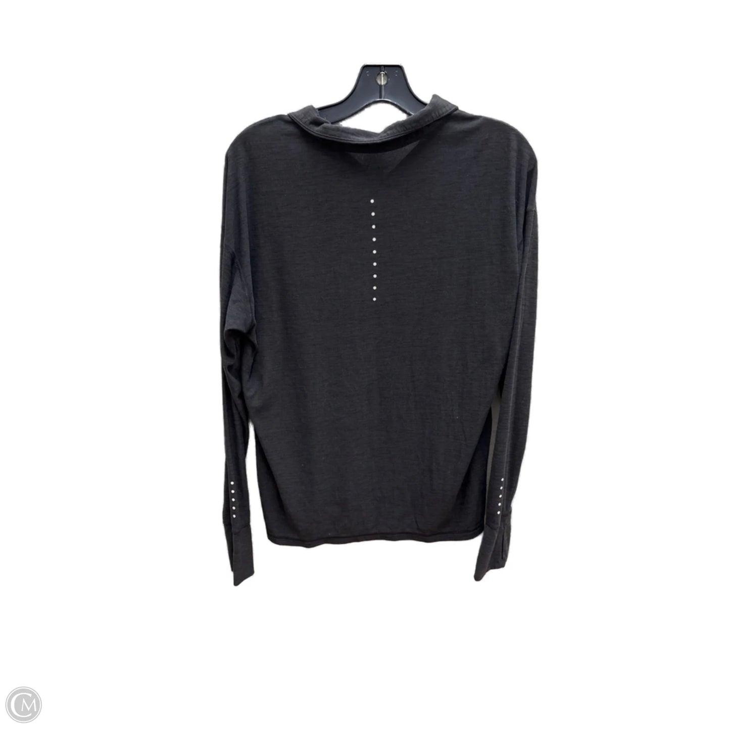Athletic Top Long Sleeve Collar By Old Navy In Black, Size: L