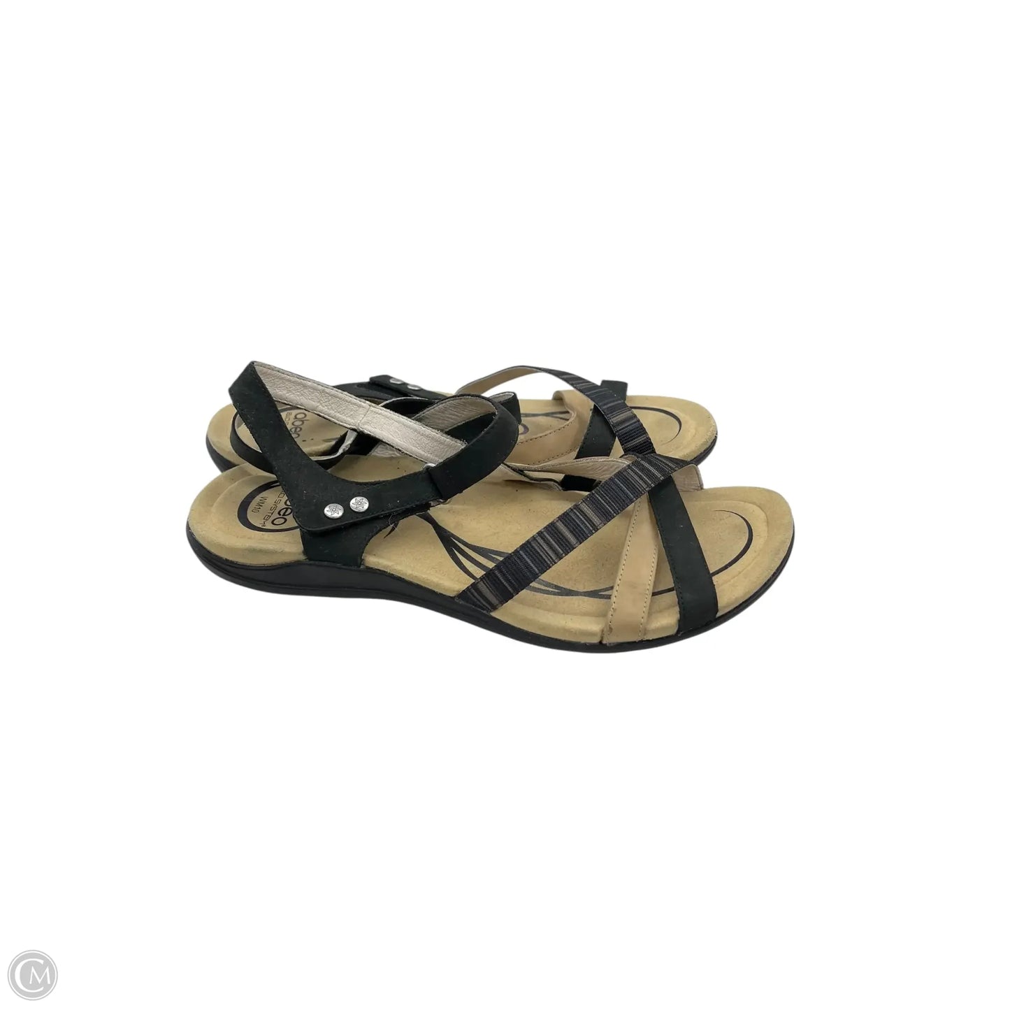 Sandals Flats By Abeo In Black, Size: 10