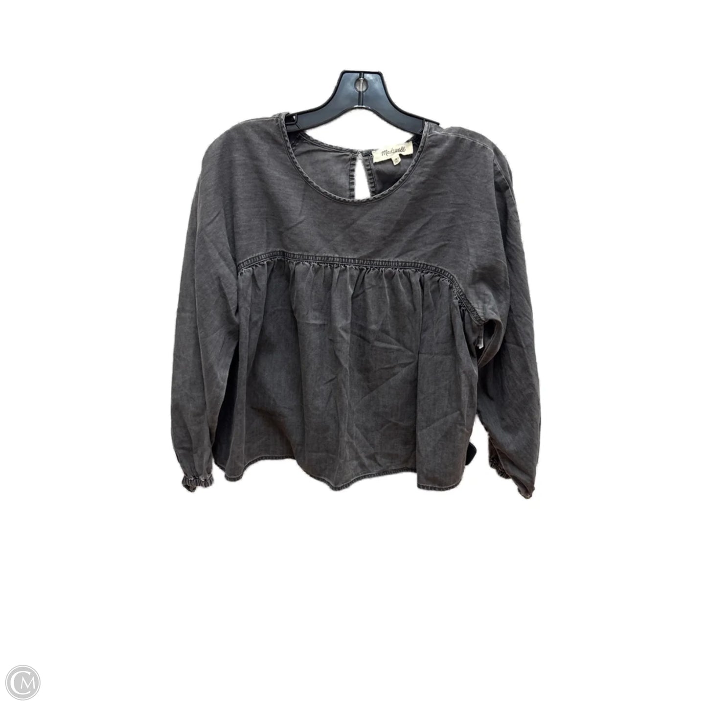 Top Long Sleeve By Madewell In Grey, Size: M