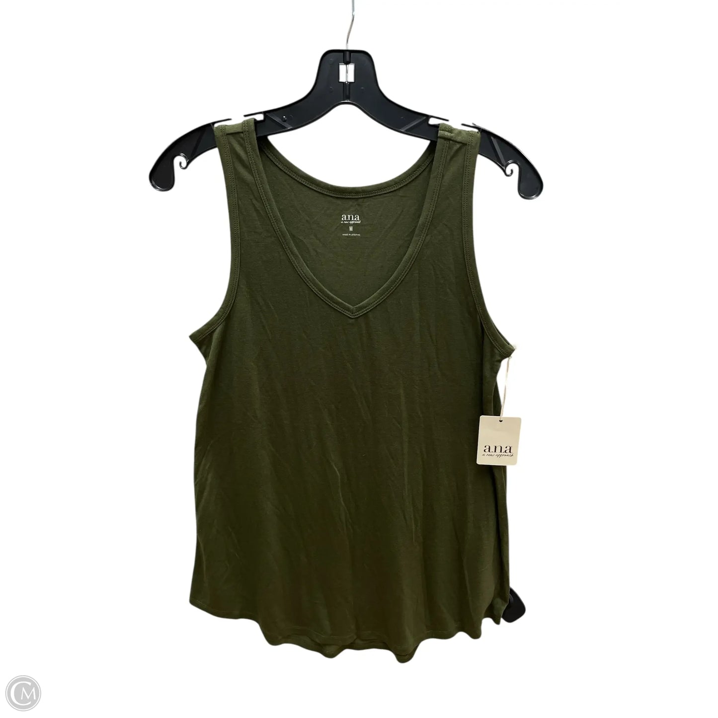 Tank Top By Ana In Green, Size: M