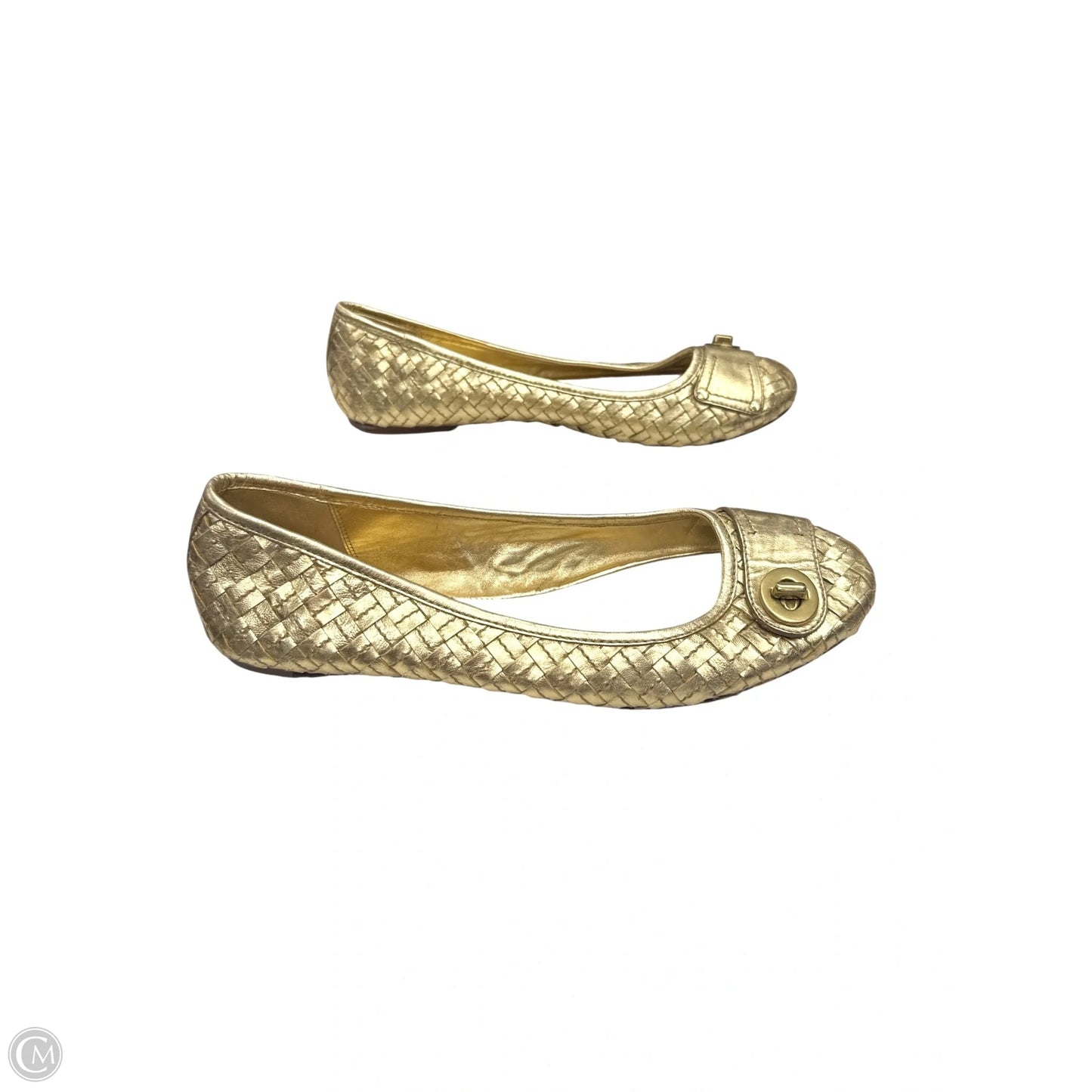 Shoes Designer By Coach In Gold, Size: 9.5