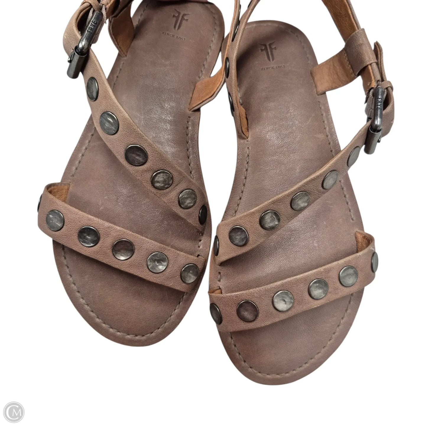 Sandals Designer By Frye In Brown, Size: 6.5
