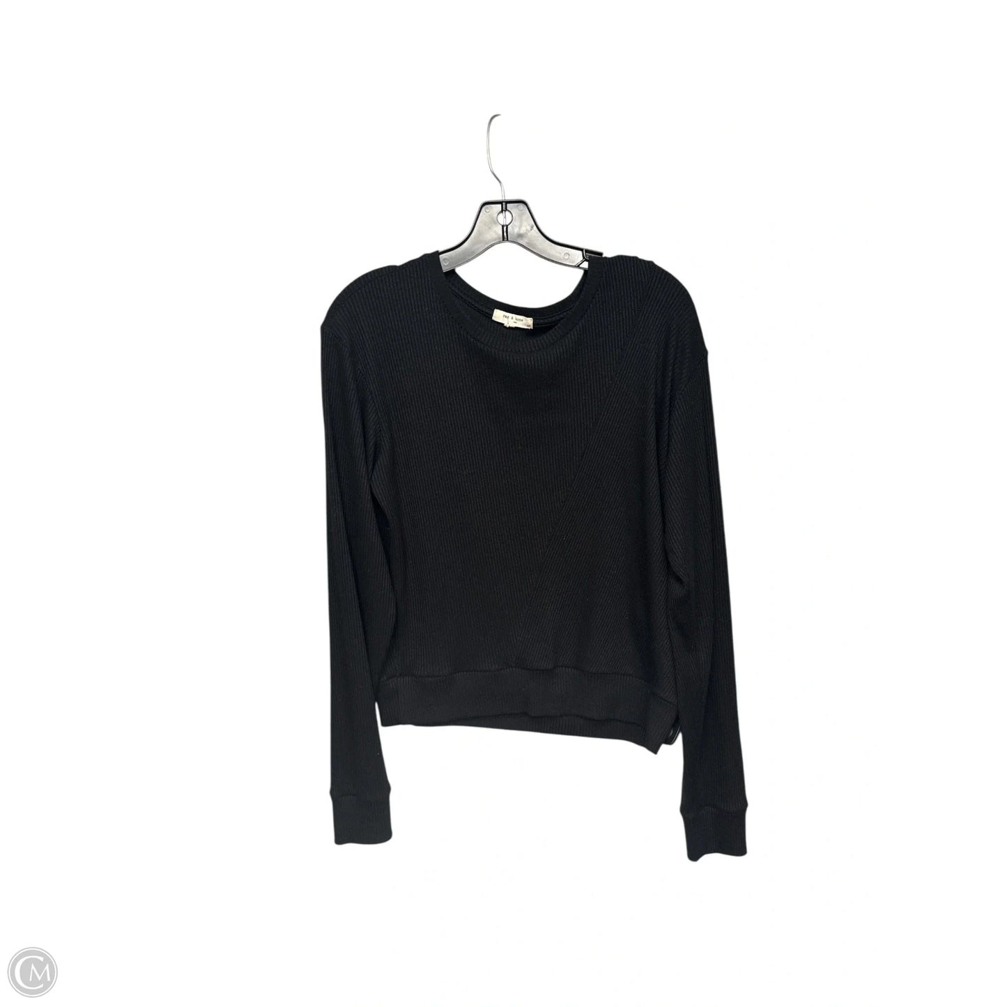 Top Long Sleeve By Rag And Bone In Black, Size: S