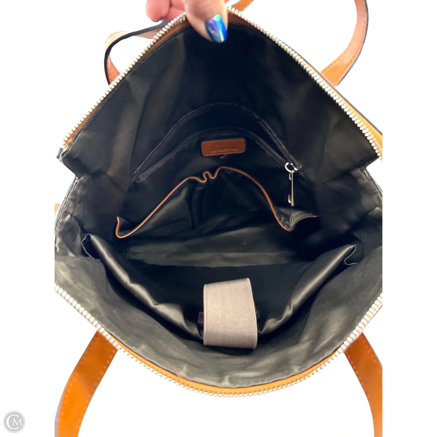 Backpack Leather By Clothes Mentor, Size: Large