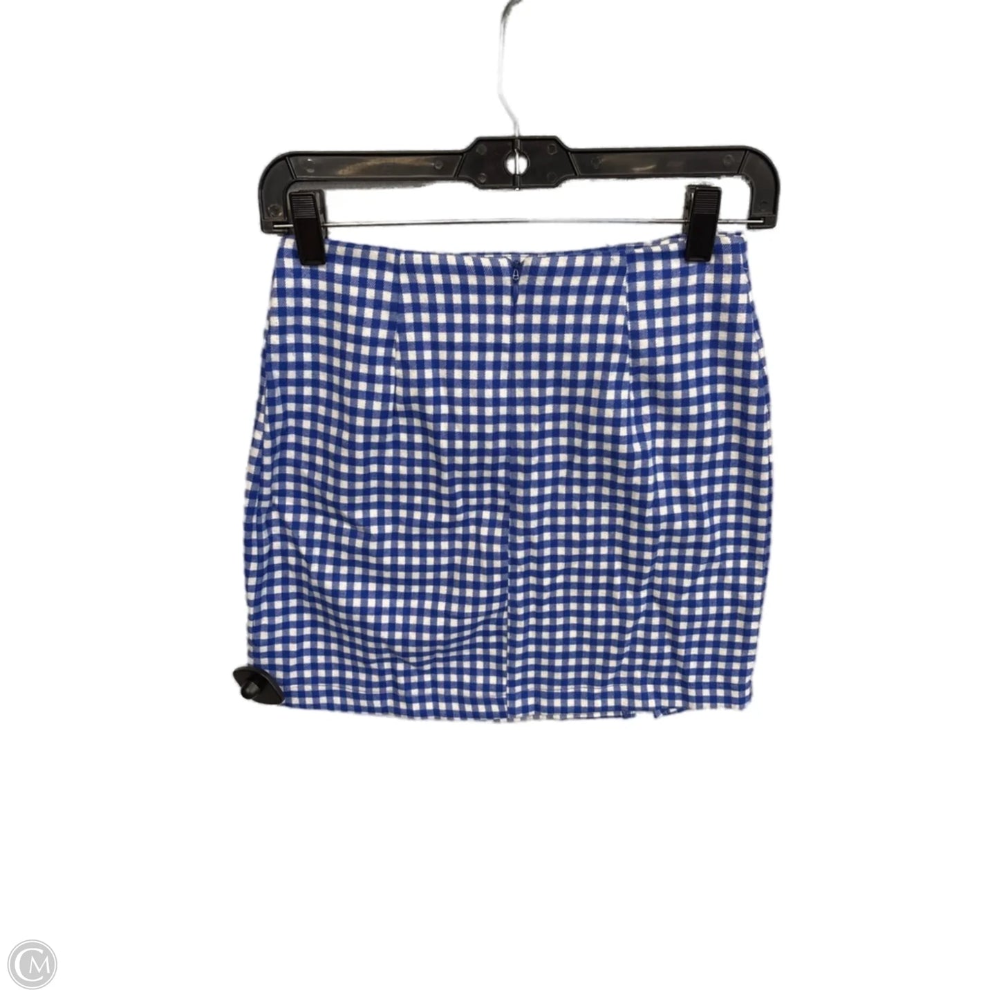Skirt Mini & Short By Love On A Hanger In Blue & White, Size: Xs