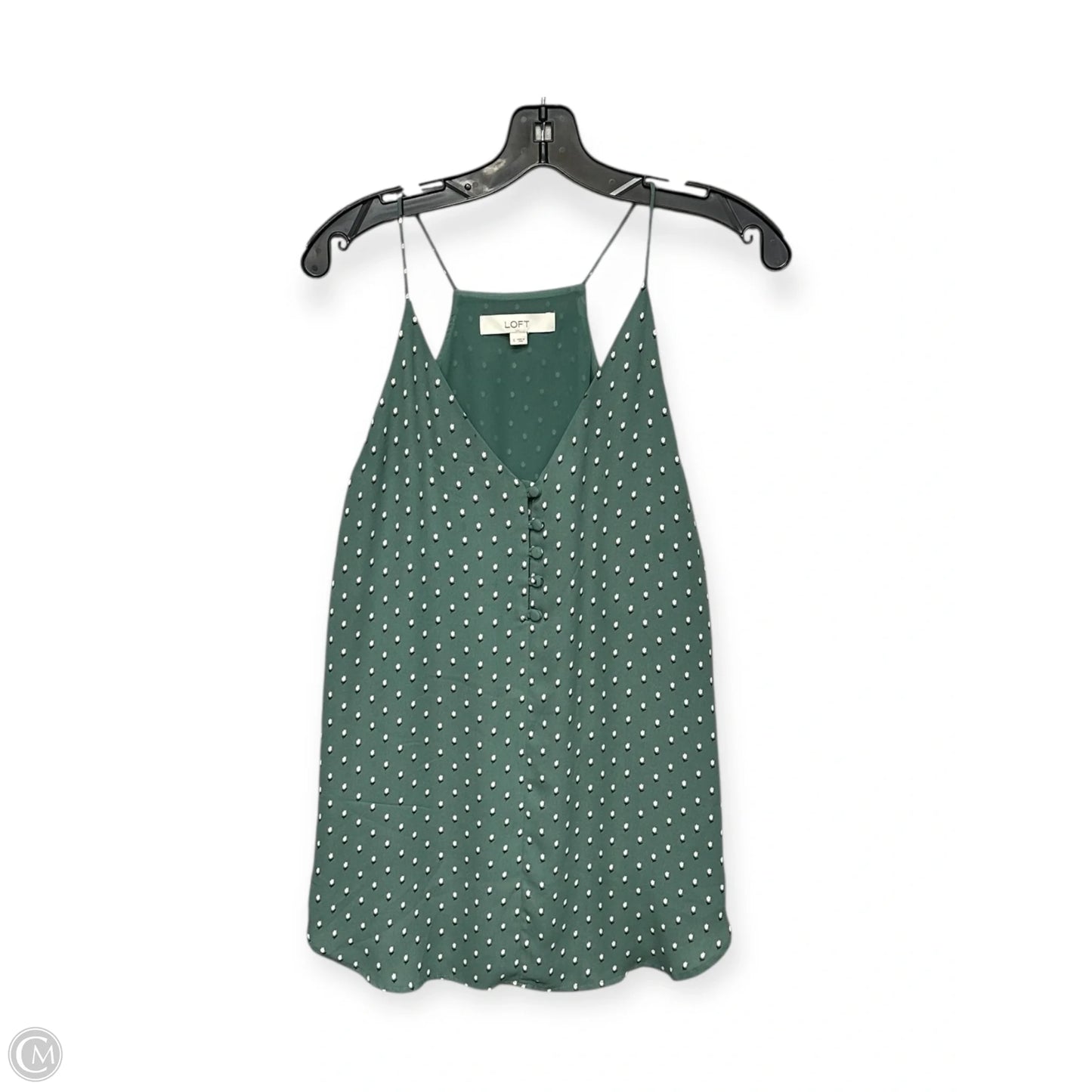 Top Sleeveless By Loft In Green, Size: S