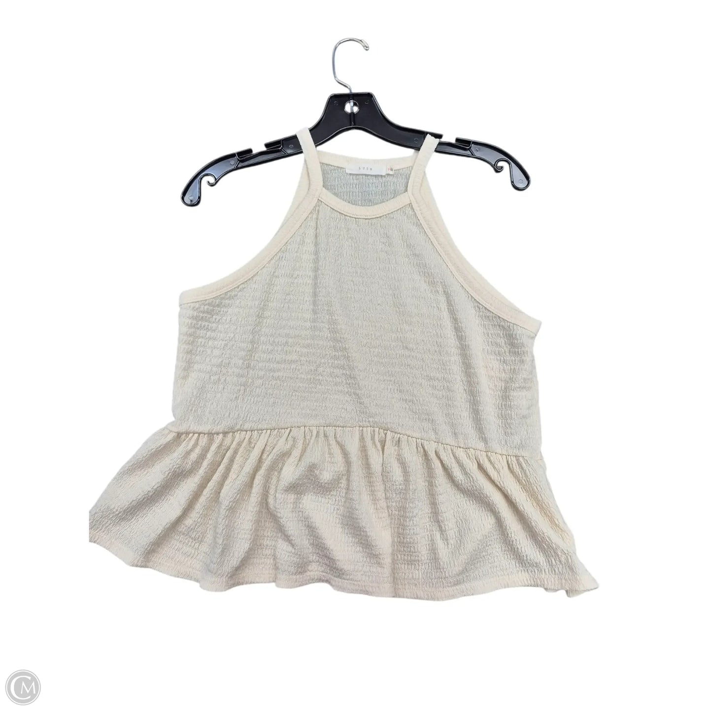 Top Sleeveless By Lush In Cream, Size: S