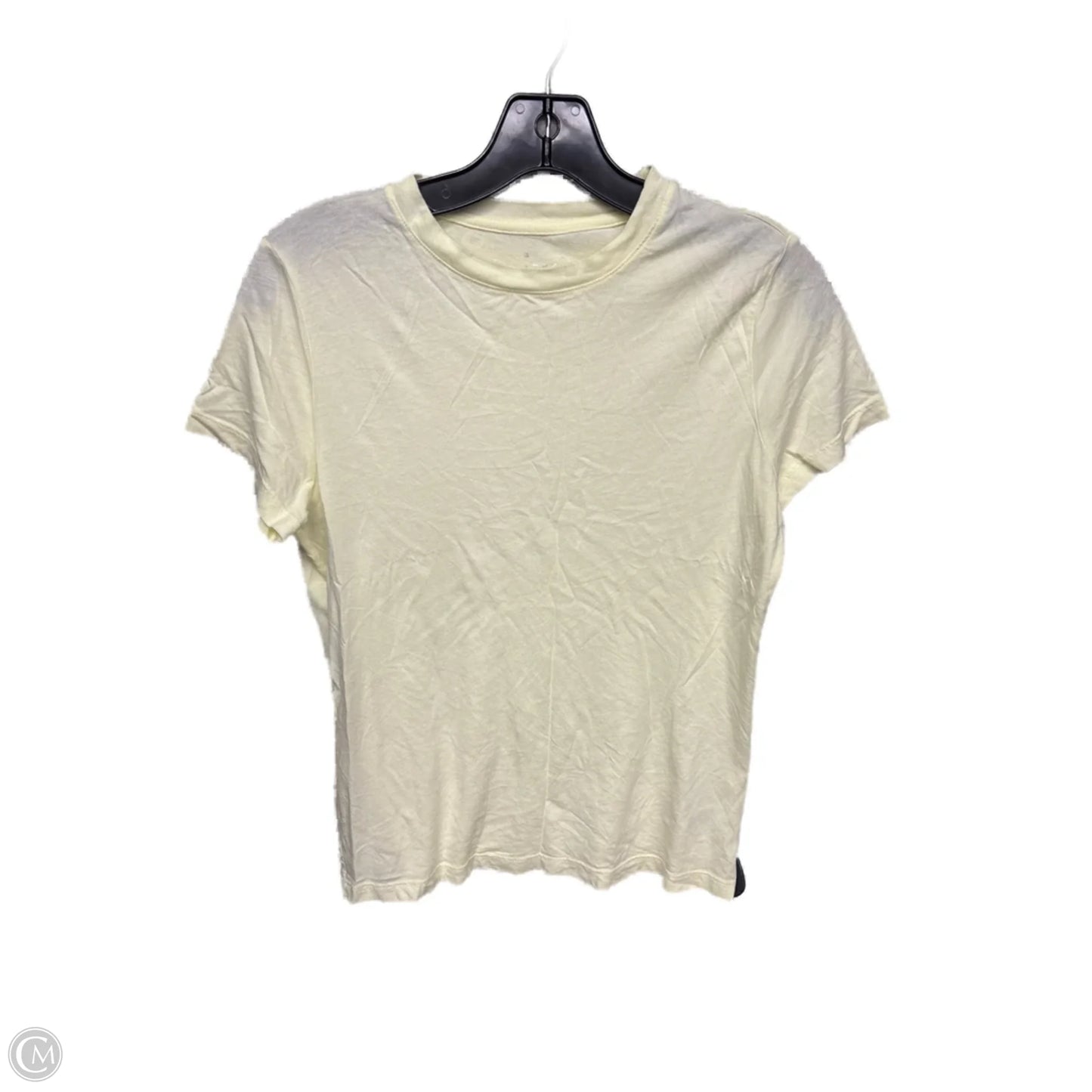 Top Short Sleeve Basic By A New Day In Yellow, Size: S
