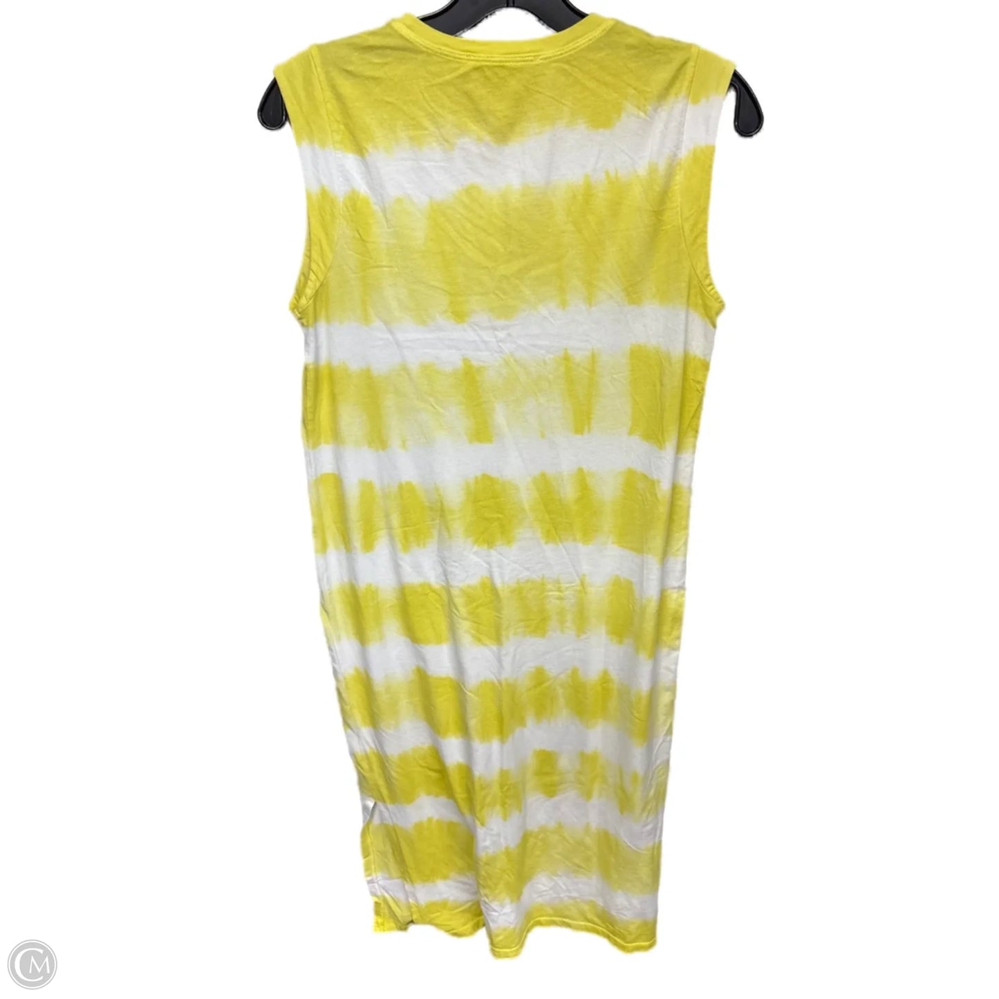Dress Casual Maxi By C And C In White & Yellow, Size: M