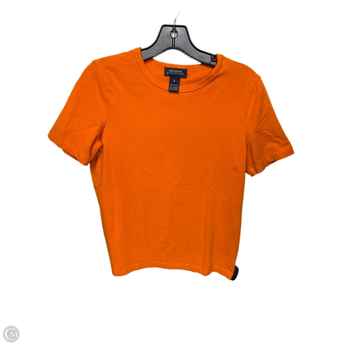 Top Short Sleeve Basic By Jones New York In Orange, Size: S