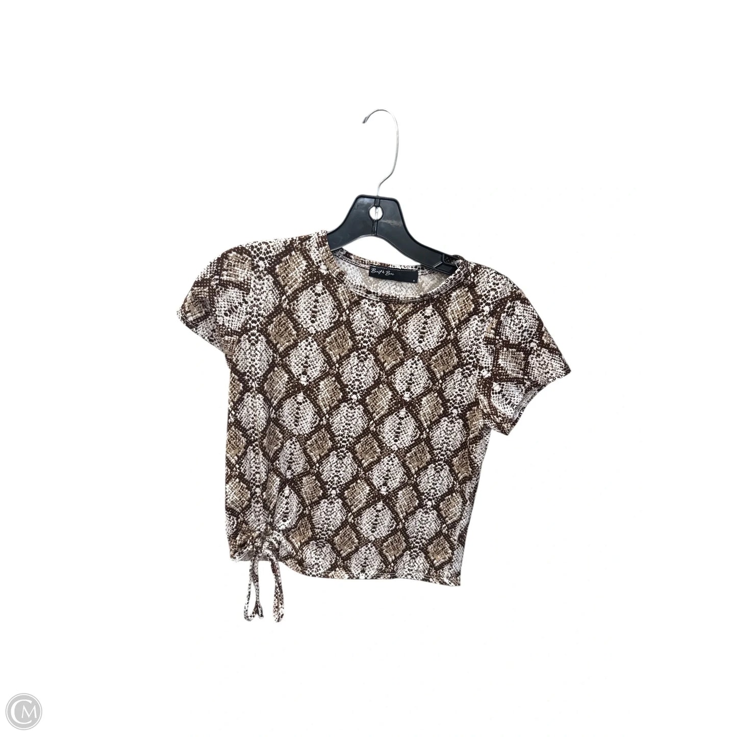 Top Short Sleeve By Clothes Mentor In Snakeskin Print, Size: S