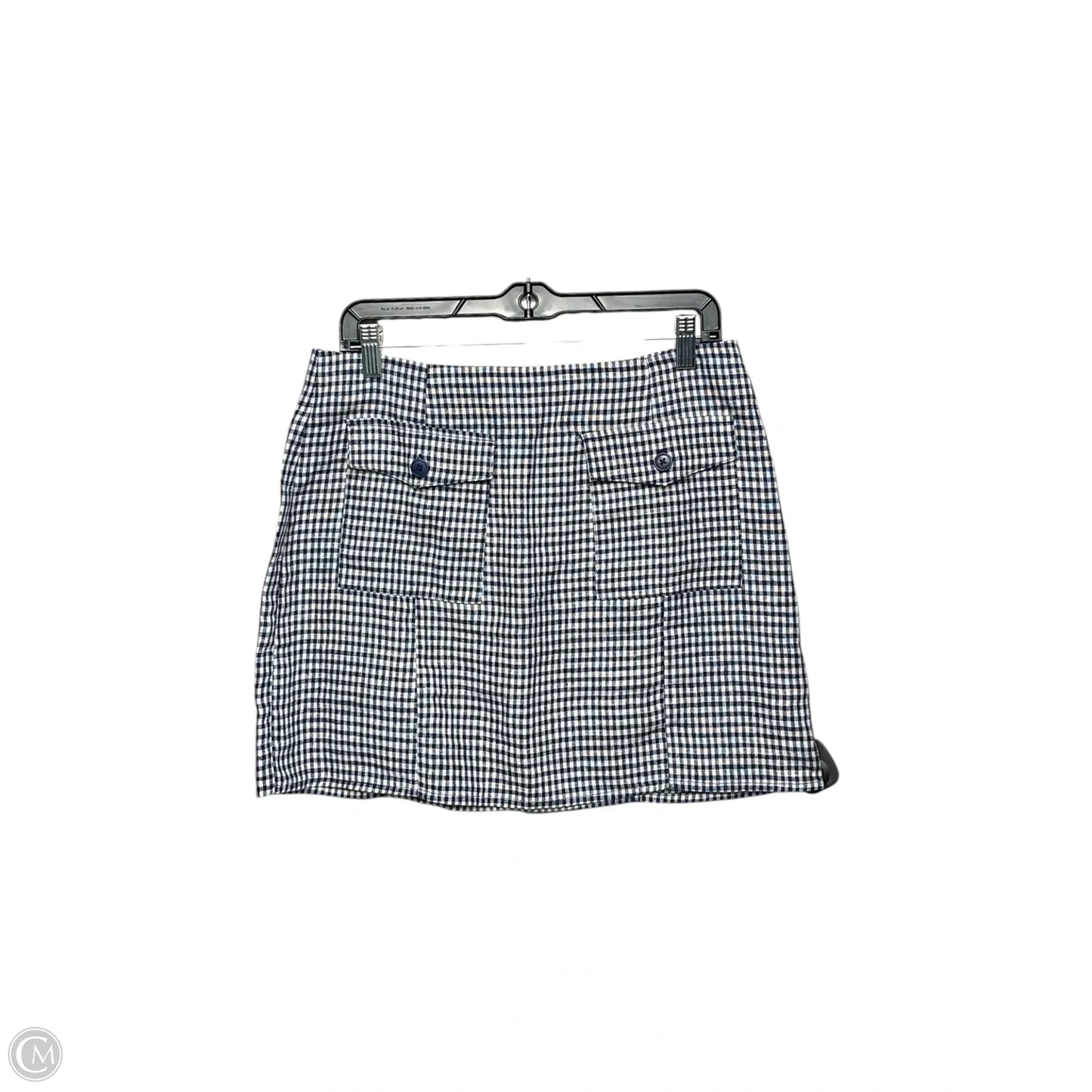 Skirt Mini & Short By Reformation In Blue & White, Size: 8