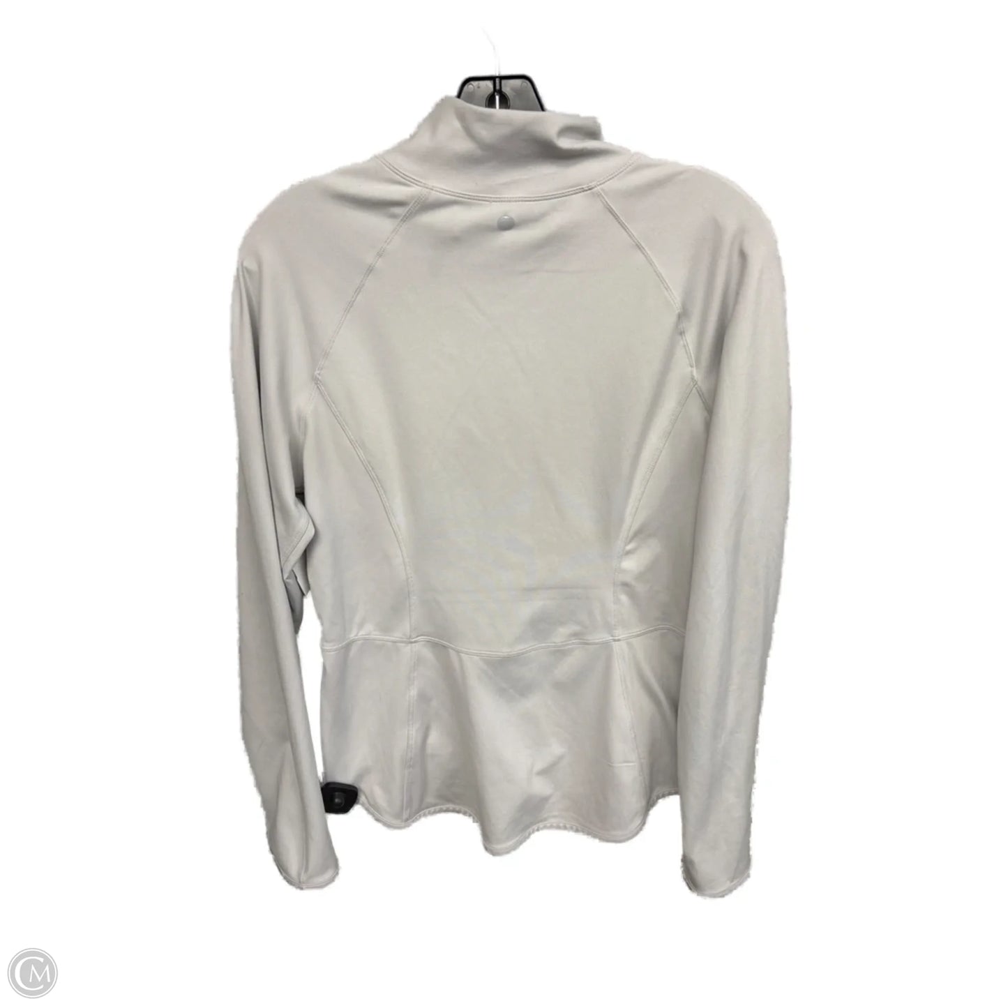 Athletic Jacket By Yogalicious In Grey, Size: L