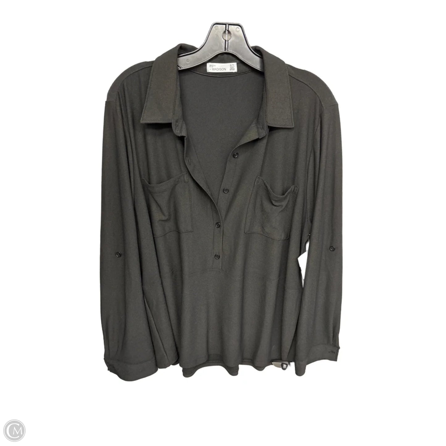 Top Long Sleeve By 89th And Madison In Black, Size: Xl