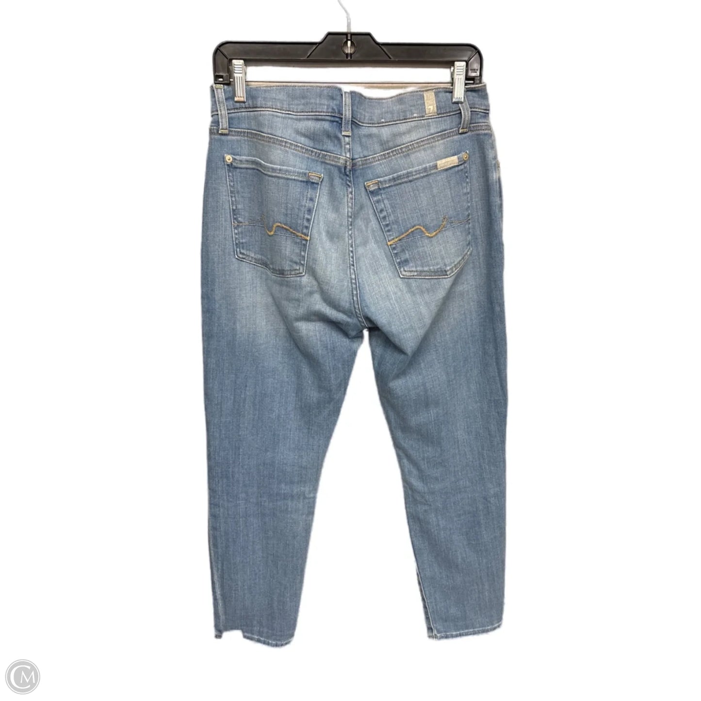 Jeans Skinny By 7 For All Mankind In Blue Denim, Size: 4