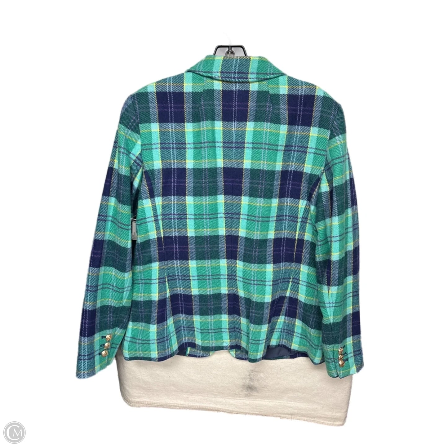 Blazer By Talbots In Blue & Green, Size: 12