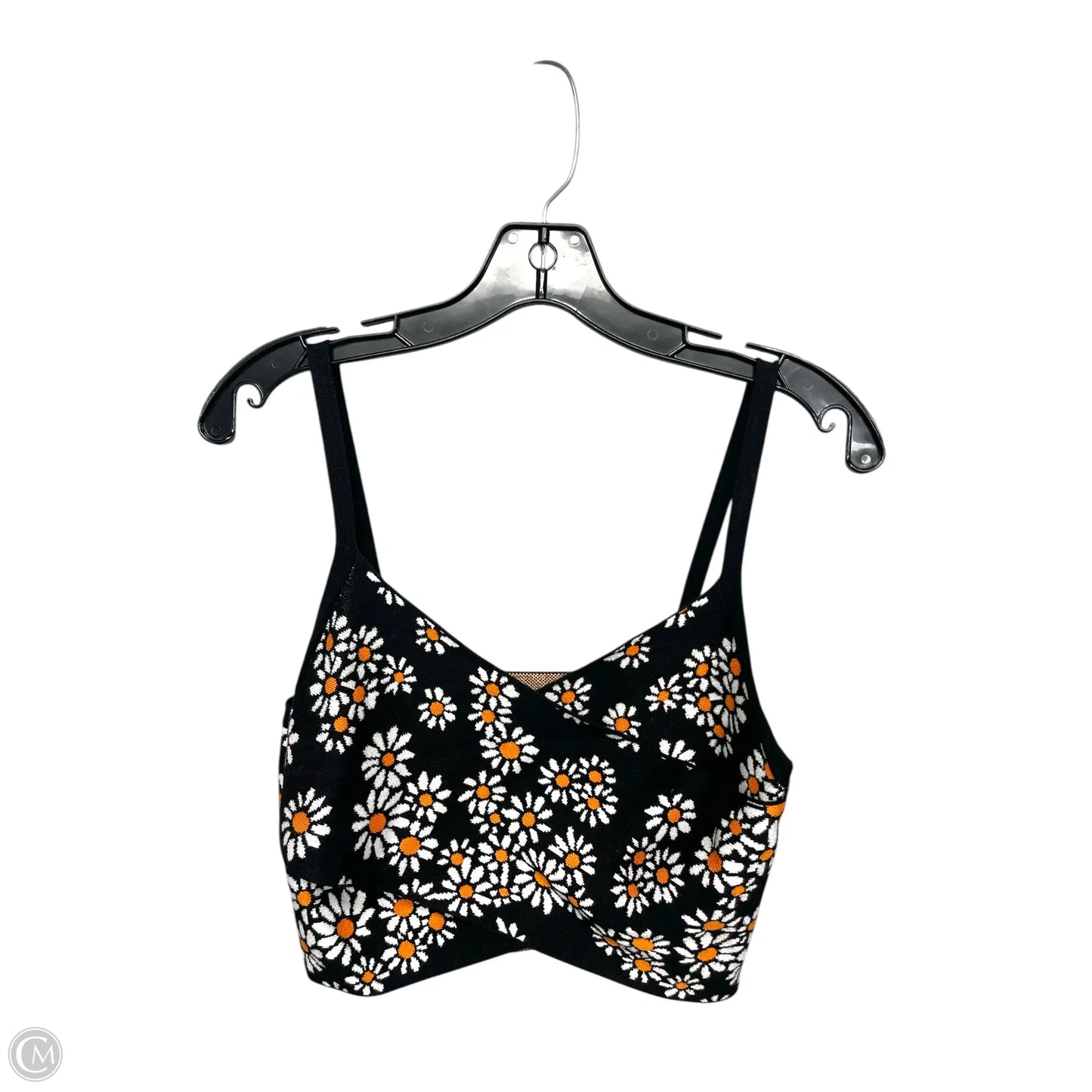 Top Sleeveless By Maeve In Black & Orange, Size: S