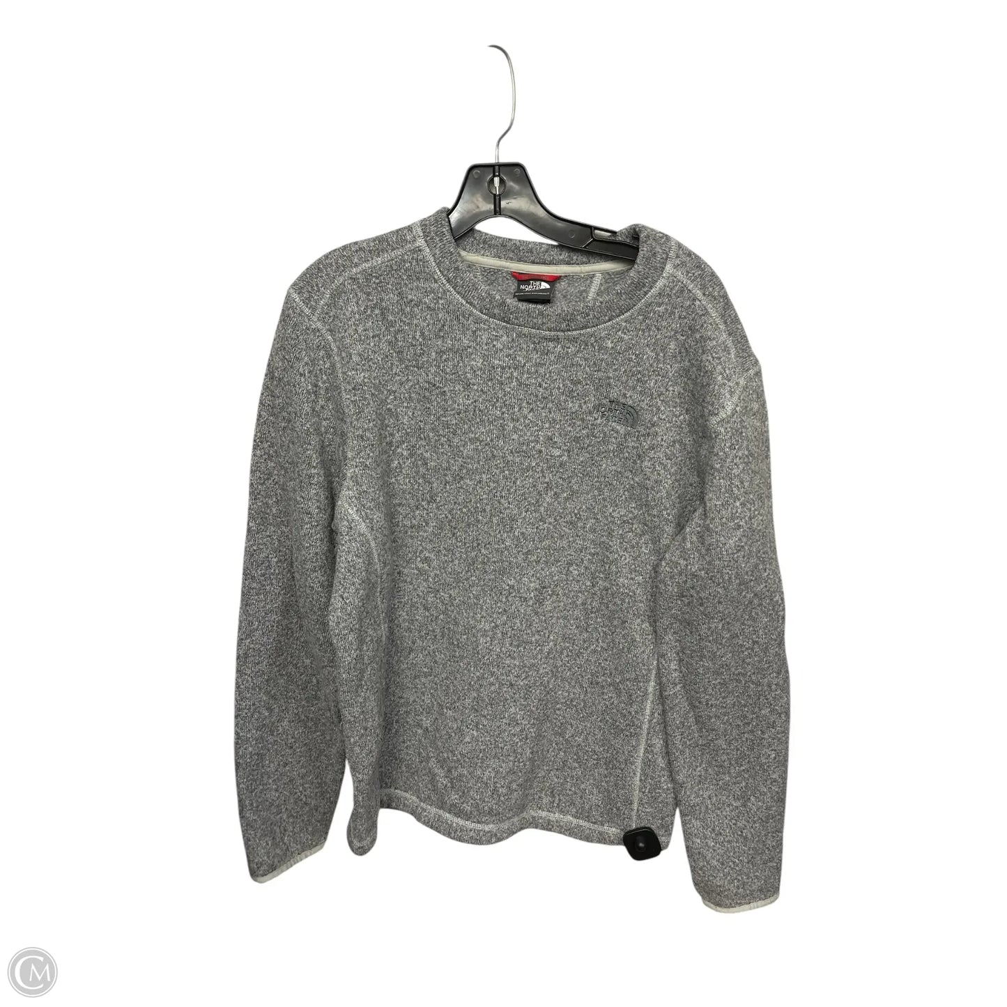 Athletic Sweatshirt Hoodie By The North Face In Grey, Size: M