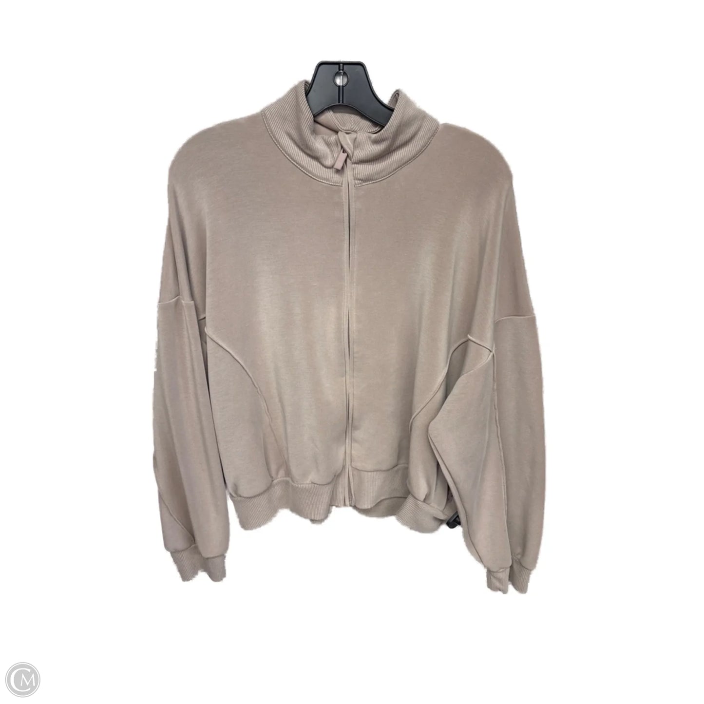 Athletic Jacket By Victorias Secret In Taupe, Size: Xl