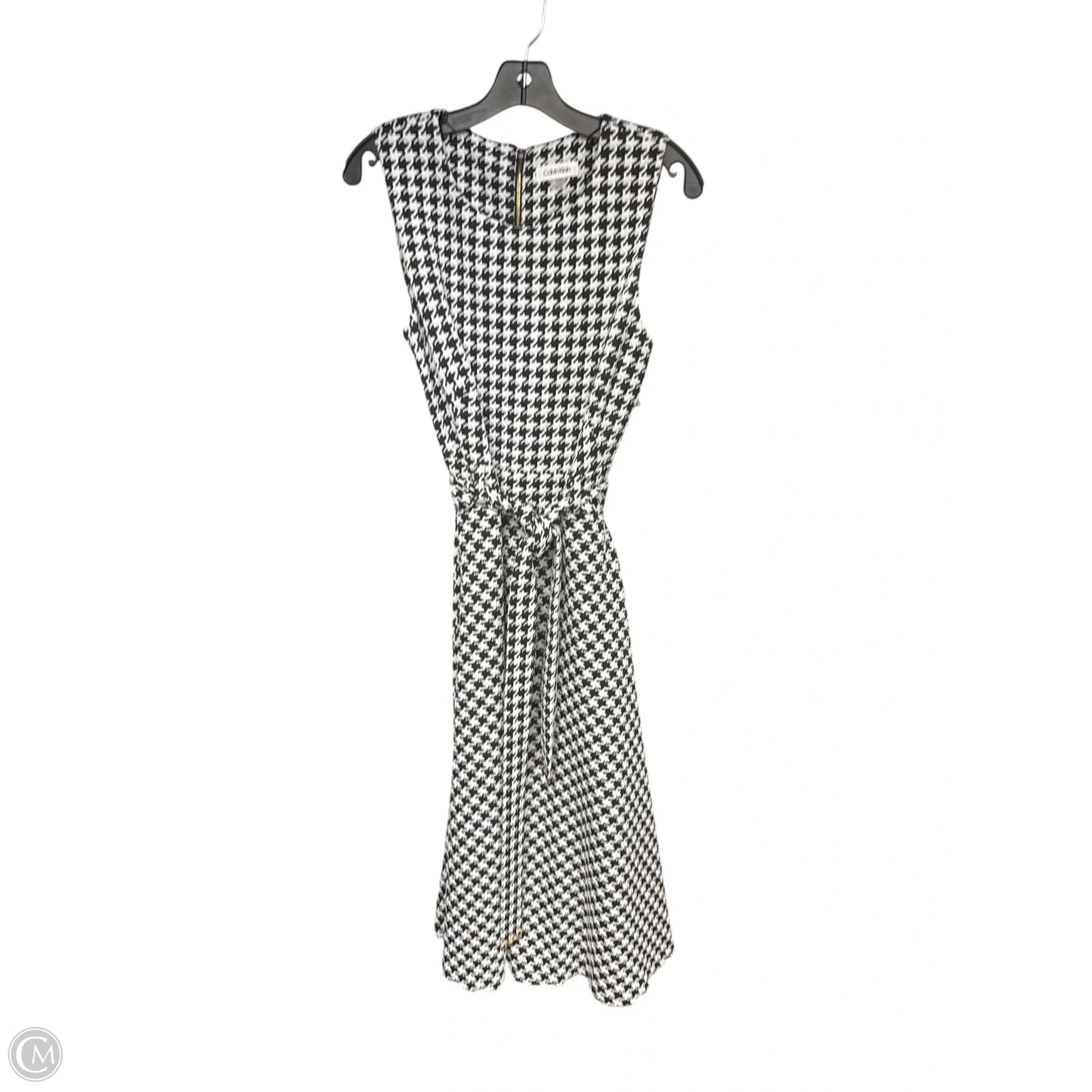 Dress Casual Midi By Calvin Klein In Black & White, Size: 10