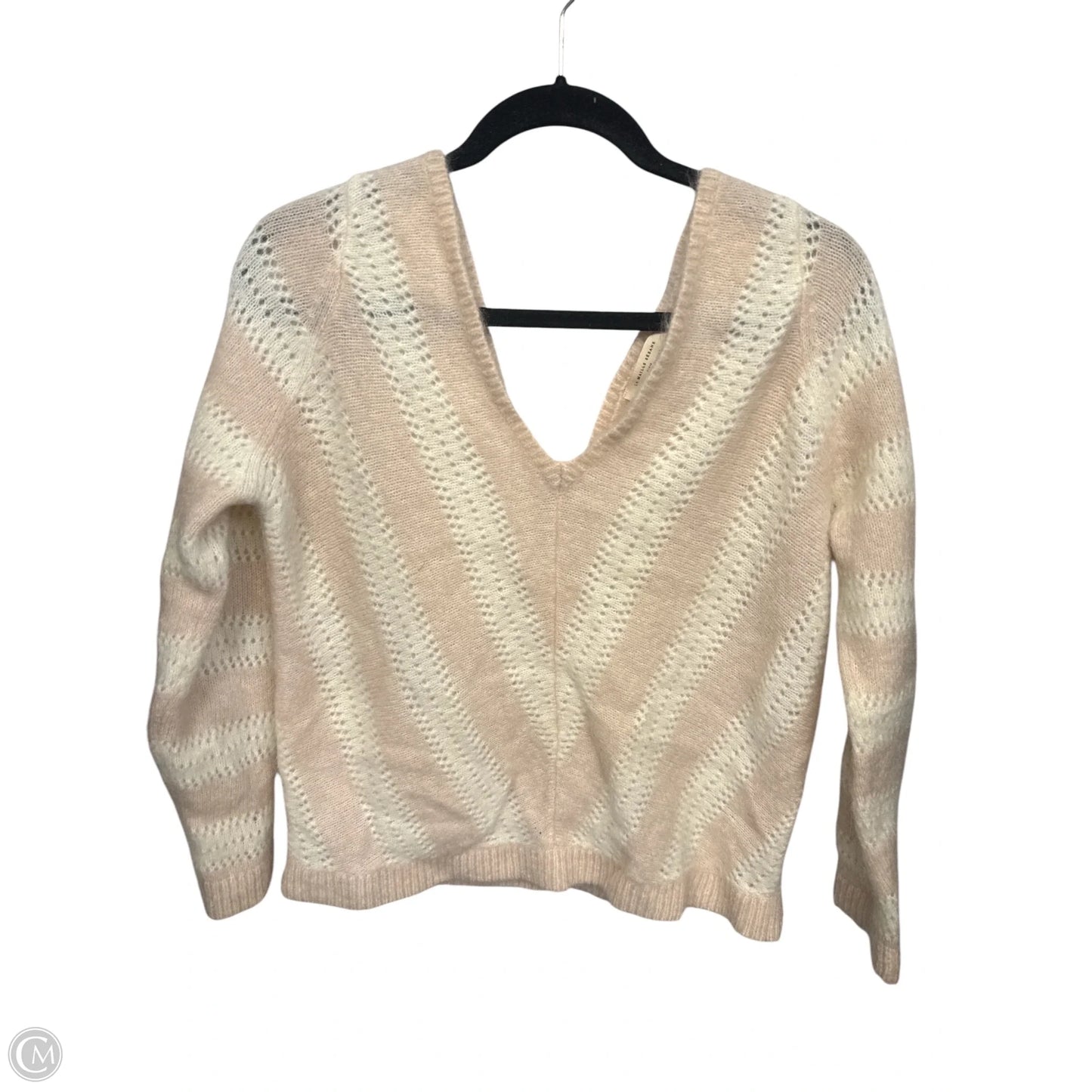 Sweater By Clothes Mentor In Cream & Pink, Size: M