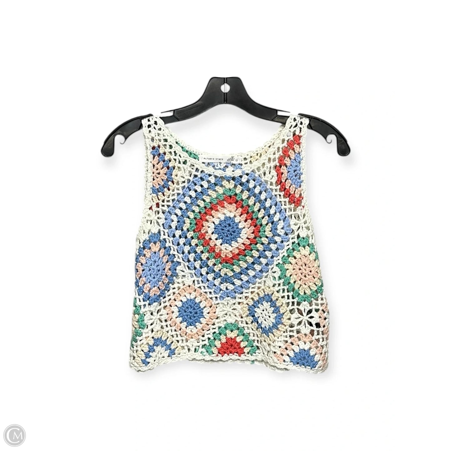 Top Sleeveless By Altard State In Blue & Cream, Size: L