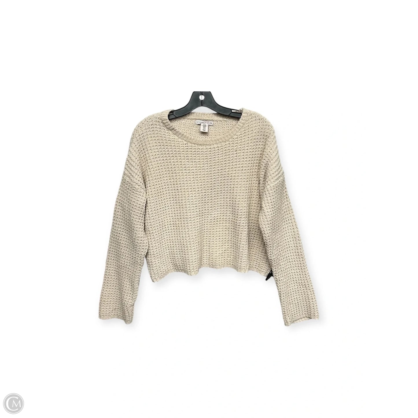 Sweater By Clothes Mentor In Cream, Size: M