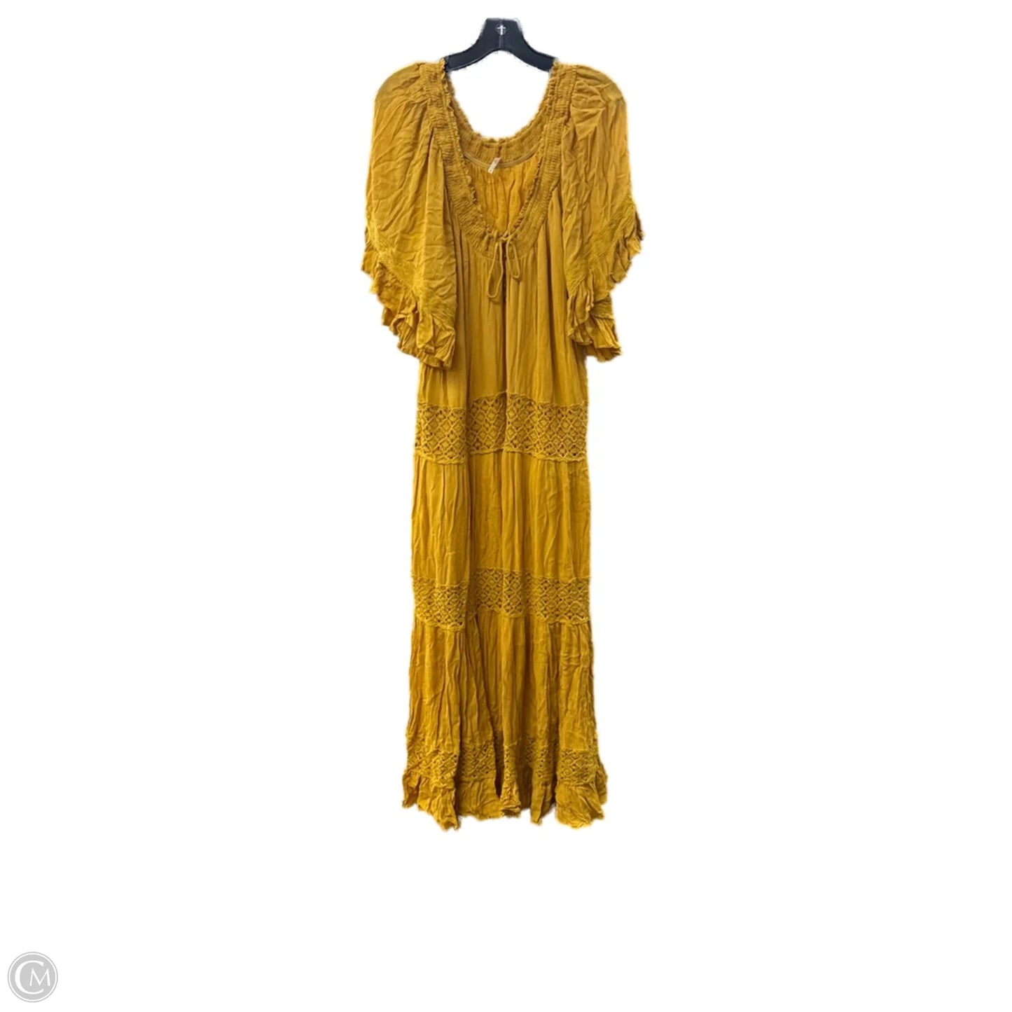 Dress Casual Maxi By Free People In Yellow, Size: M