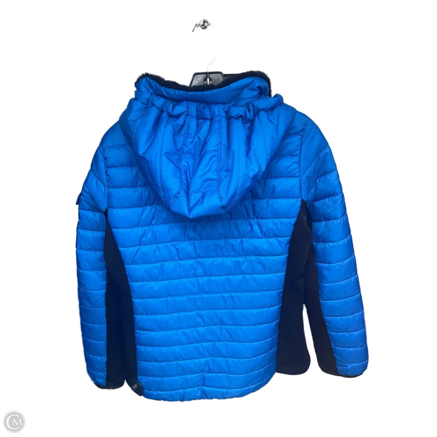 Jacket Puffer & Quilted By Calvin Klein In Blue, Size: M