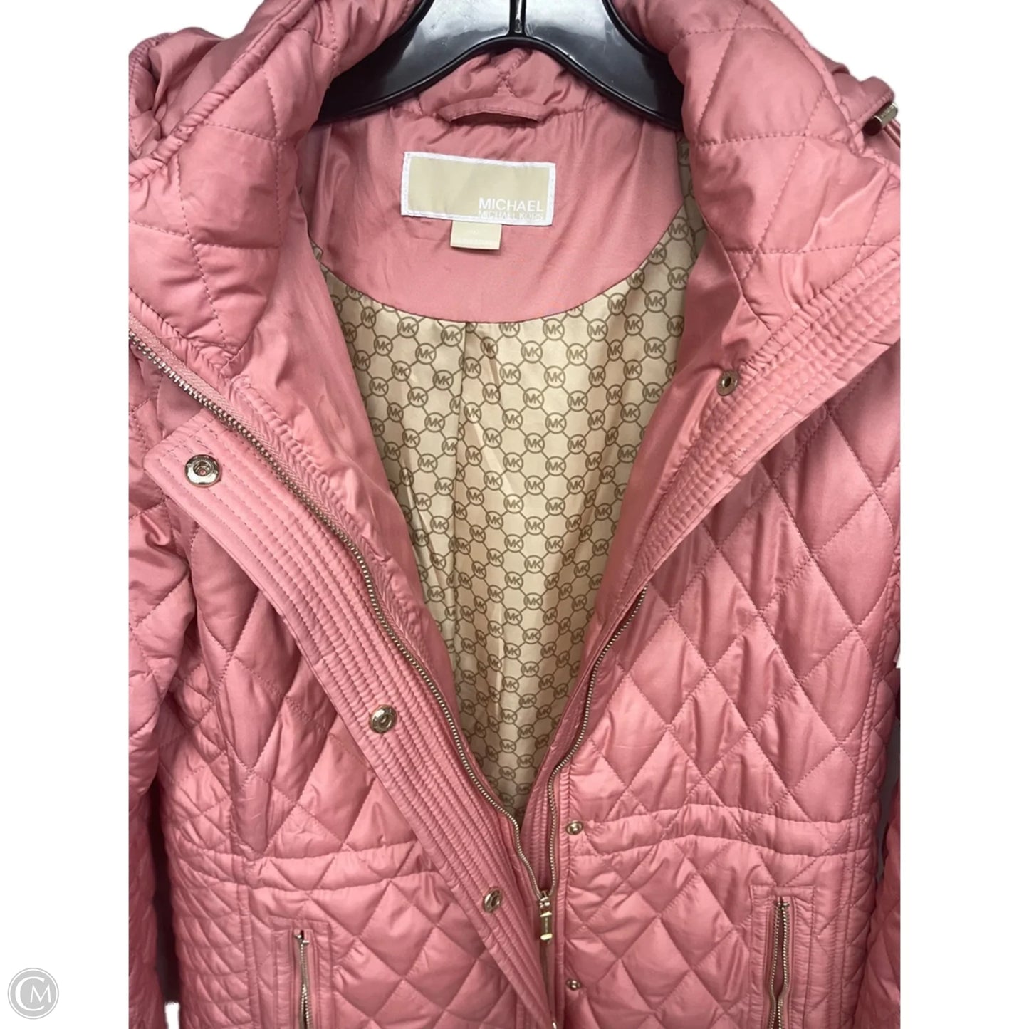 Jacket Puffer & Quilted By Michael By Michael Kors In Coral, Size: M