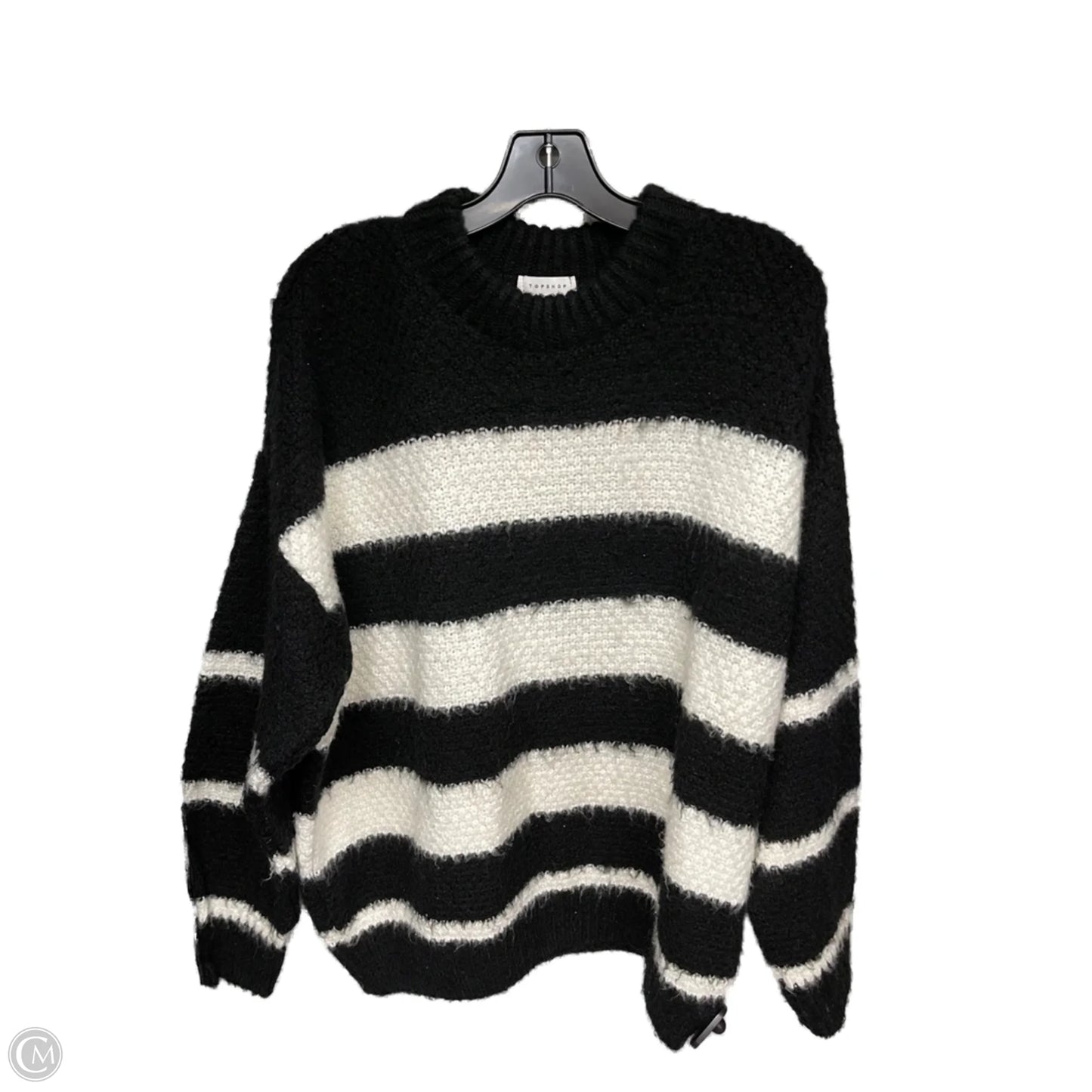 Sweater By Topshop In Black & White, Size: M