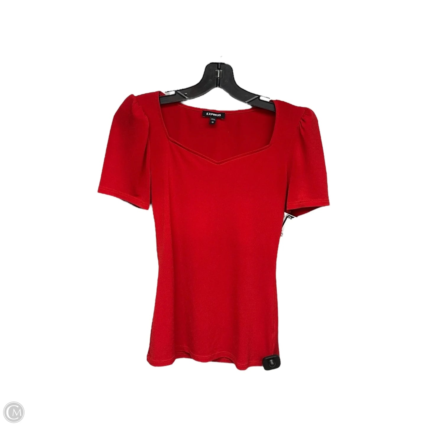 Top Short Sleeve By Express In Red, Size: Xs