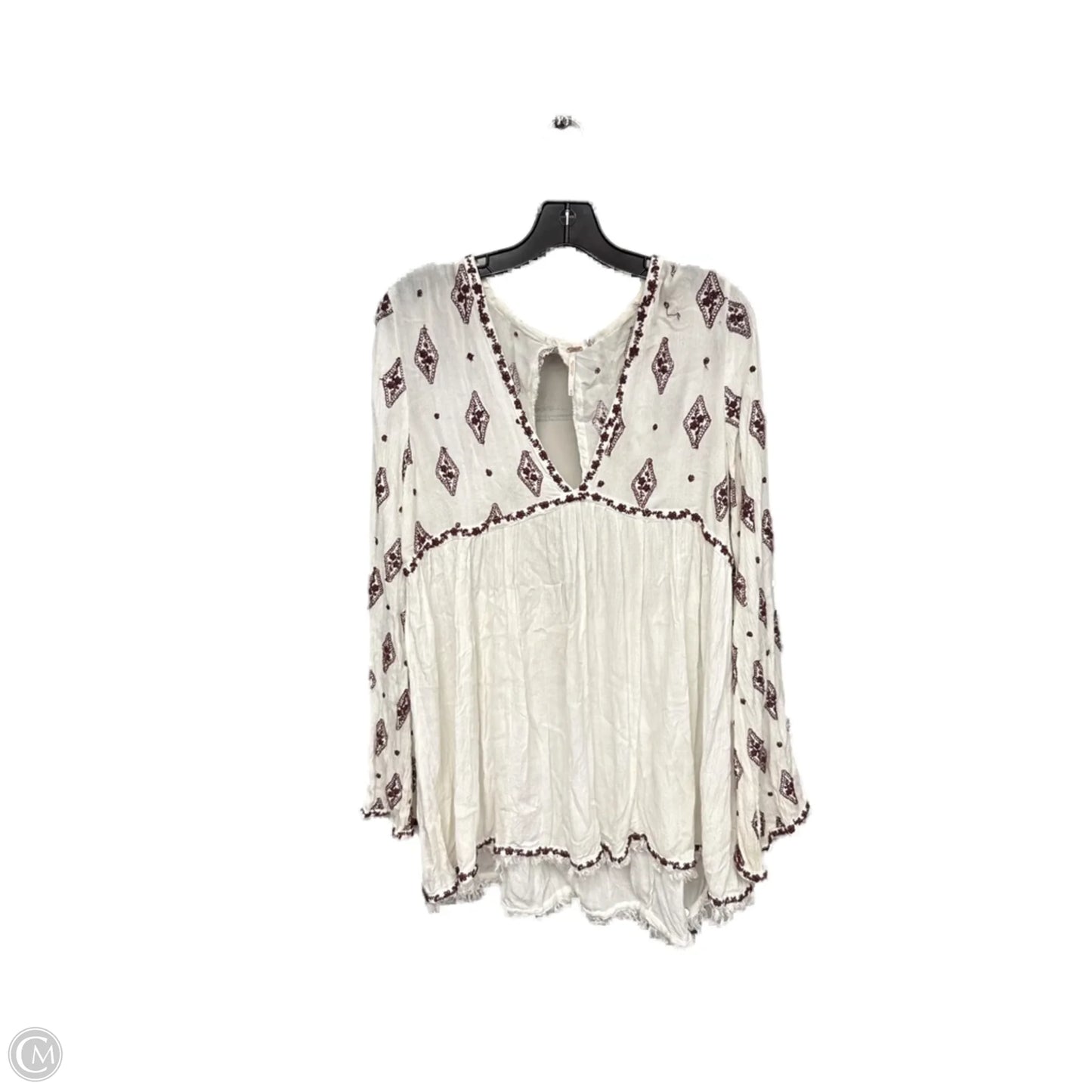 Tunic Long Sleeve By Free People In White, Size: M