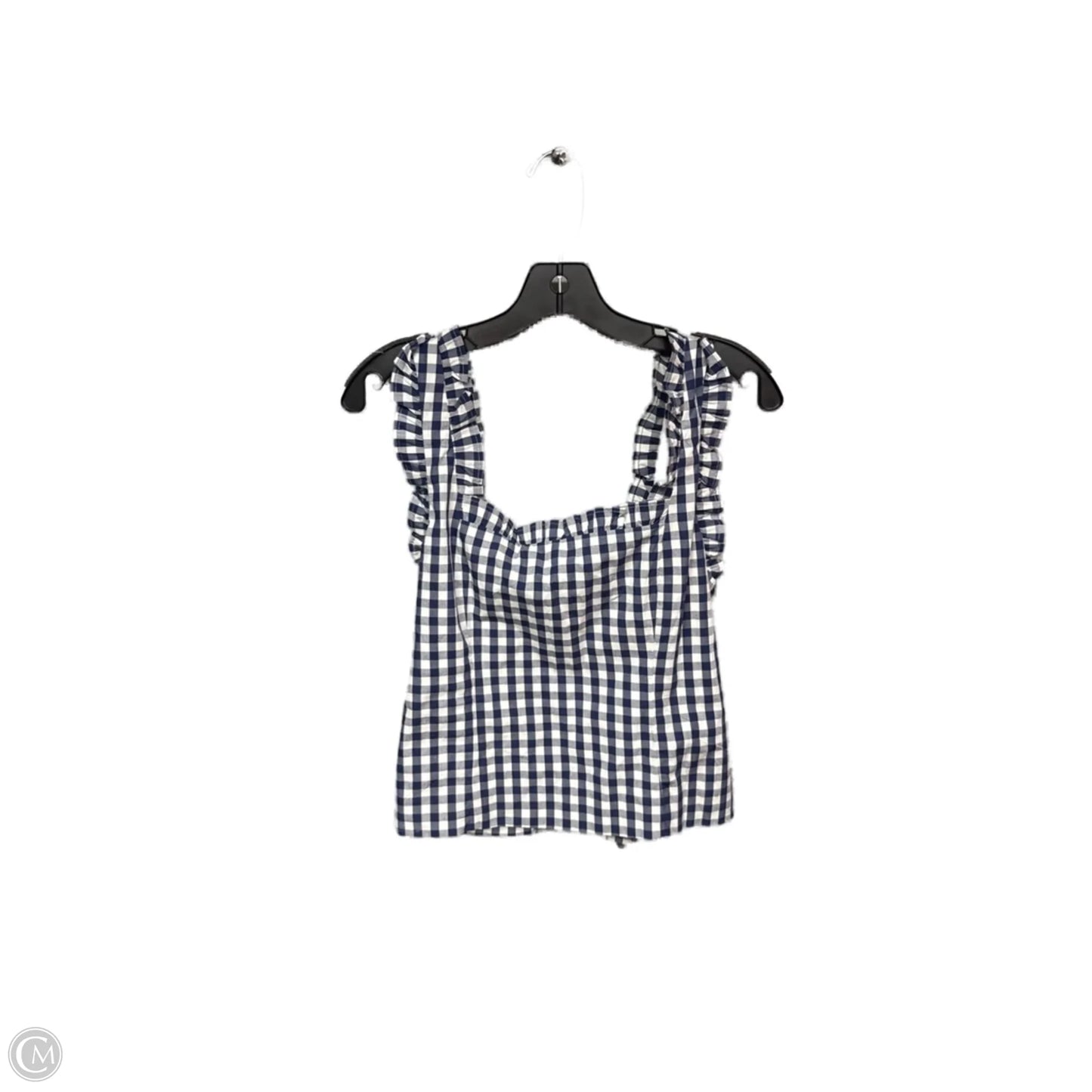 Top Sleeveless By J. Crew In Blue & White, Size: S