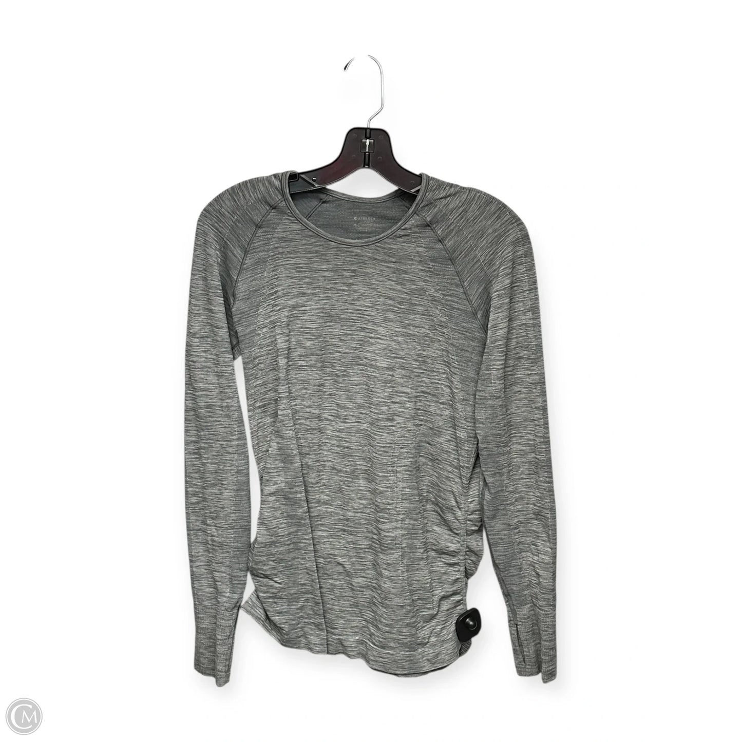 Athletic Top Long Sleeve Crewneck By Athleta In Grey, Size: S